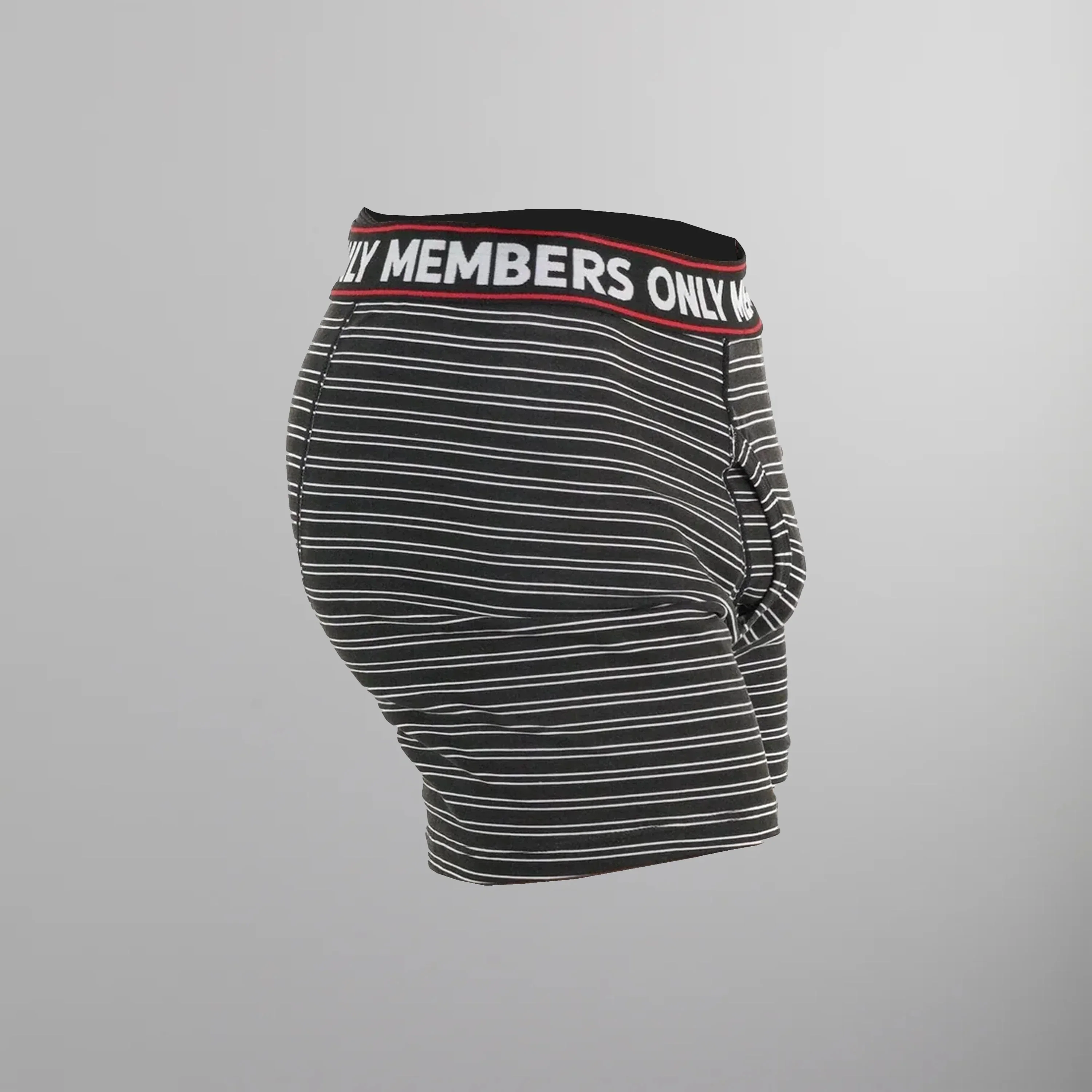 Men's 3 Pack Poly Spandex Athletic Stripe Boxer Briefs - Black White Stripe - FINAL SALE - Image 5