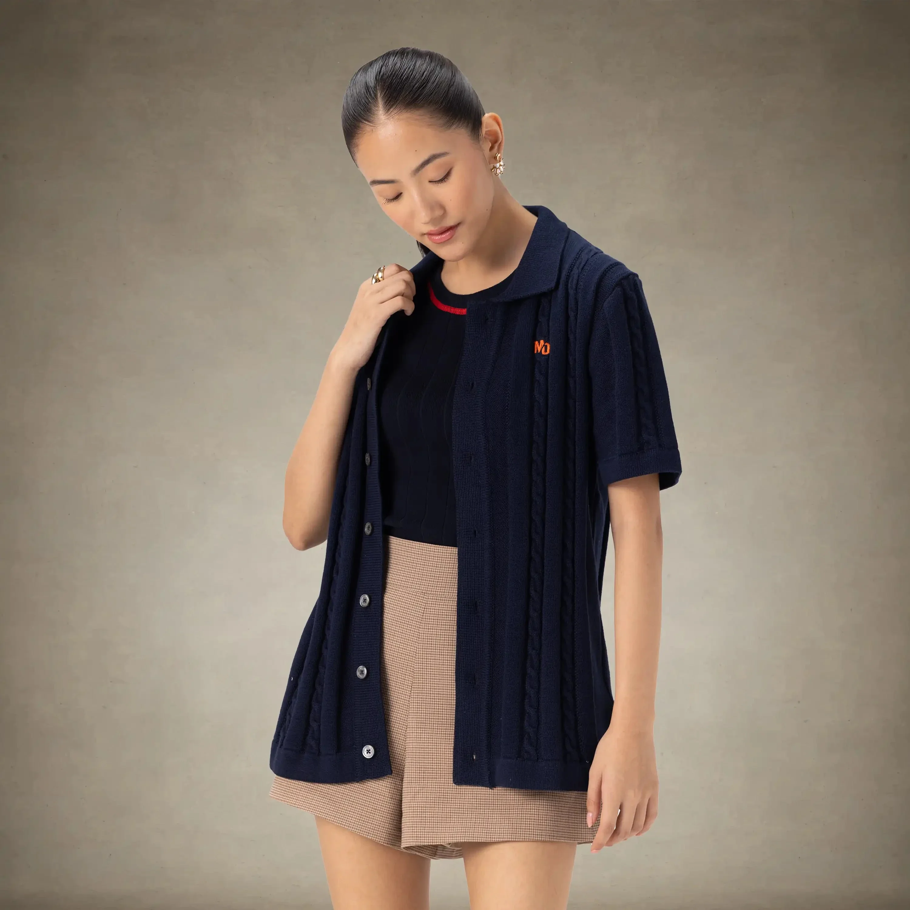 Women's JC Polo Cable Sweater - Image 14