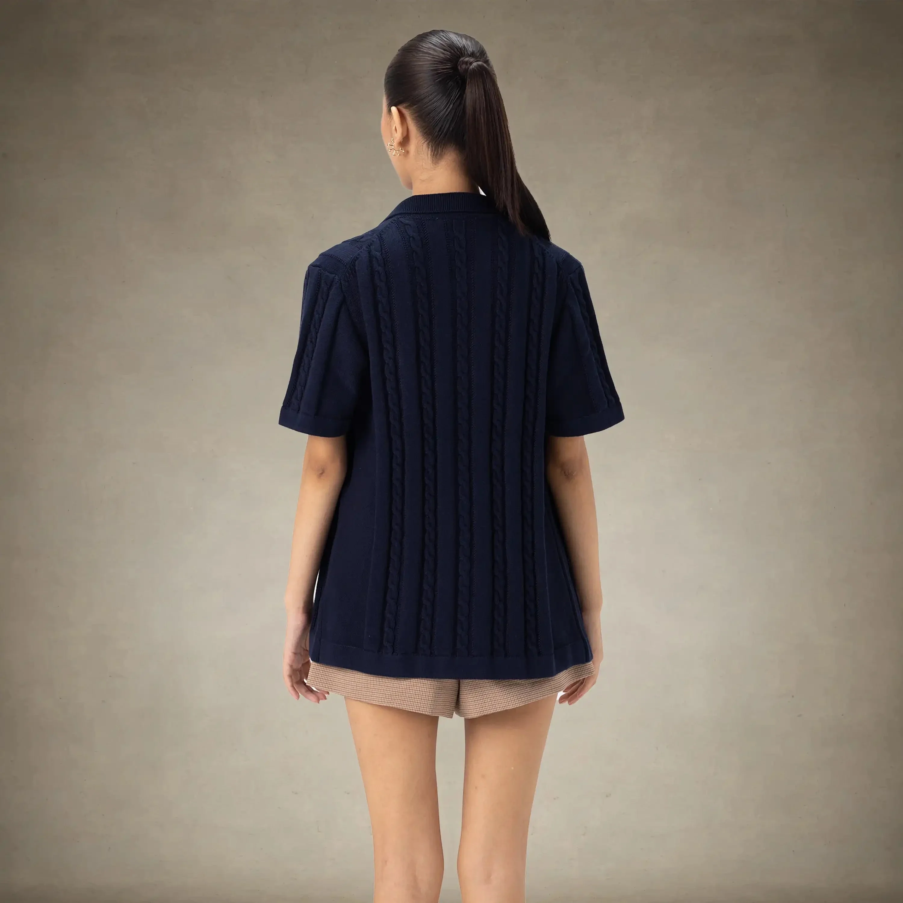 Women's JC Polo Cable Sweater - Image 15