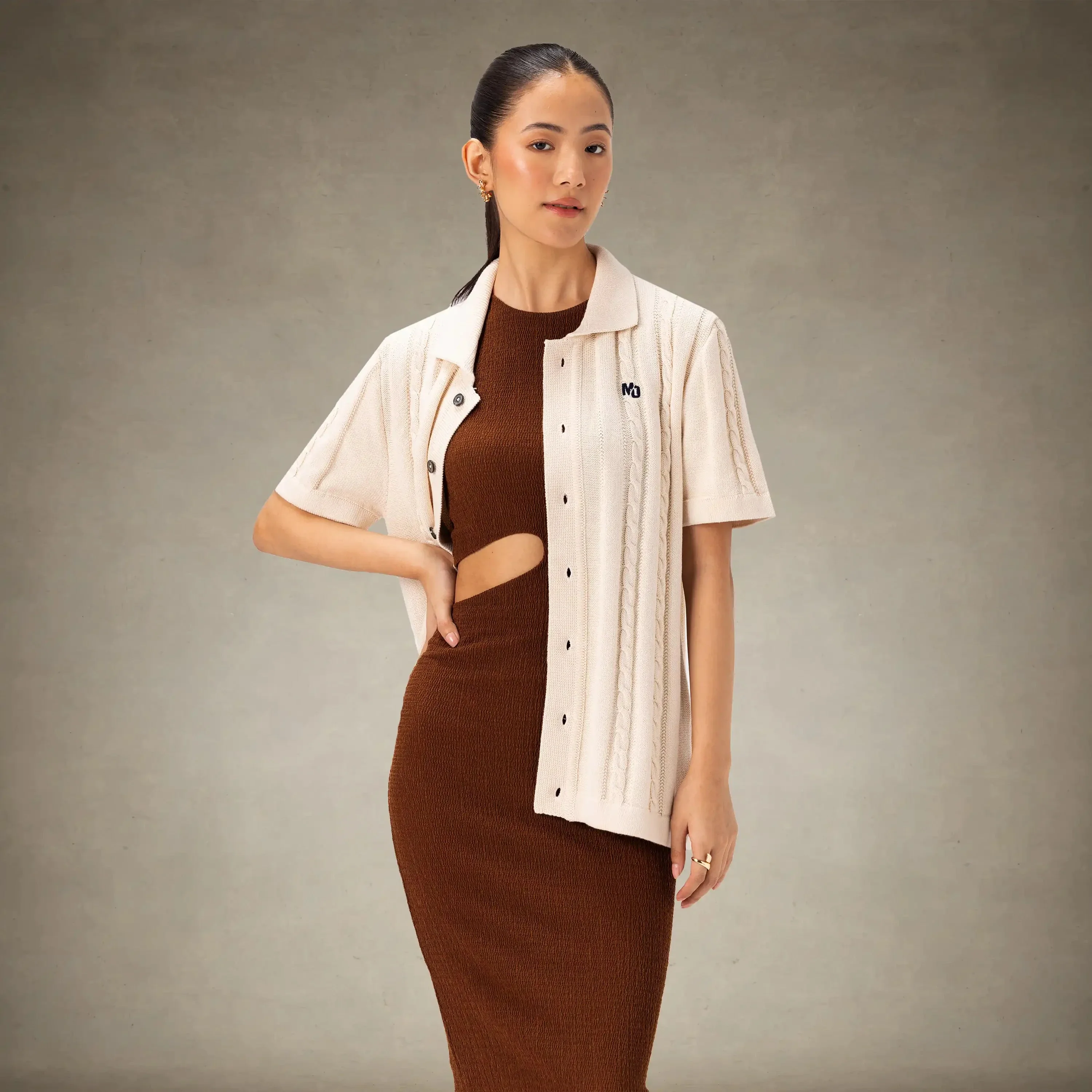 Women's JC Polo Cable Sweater - Image 3