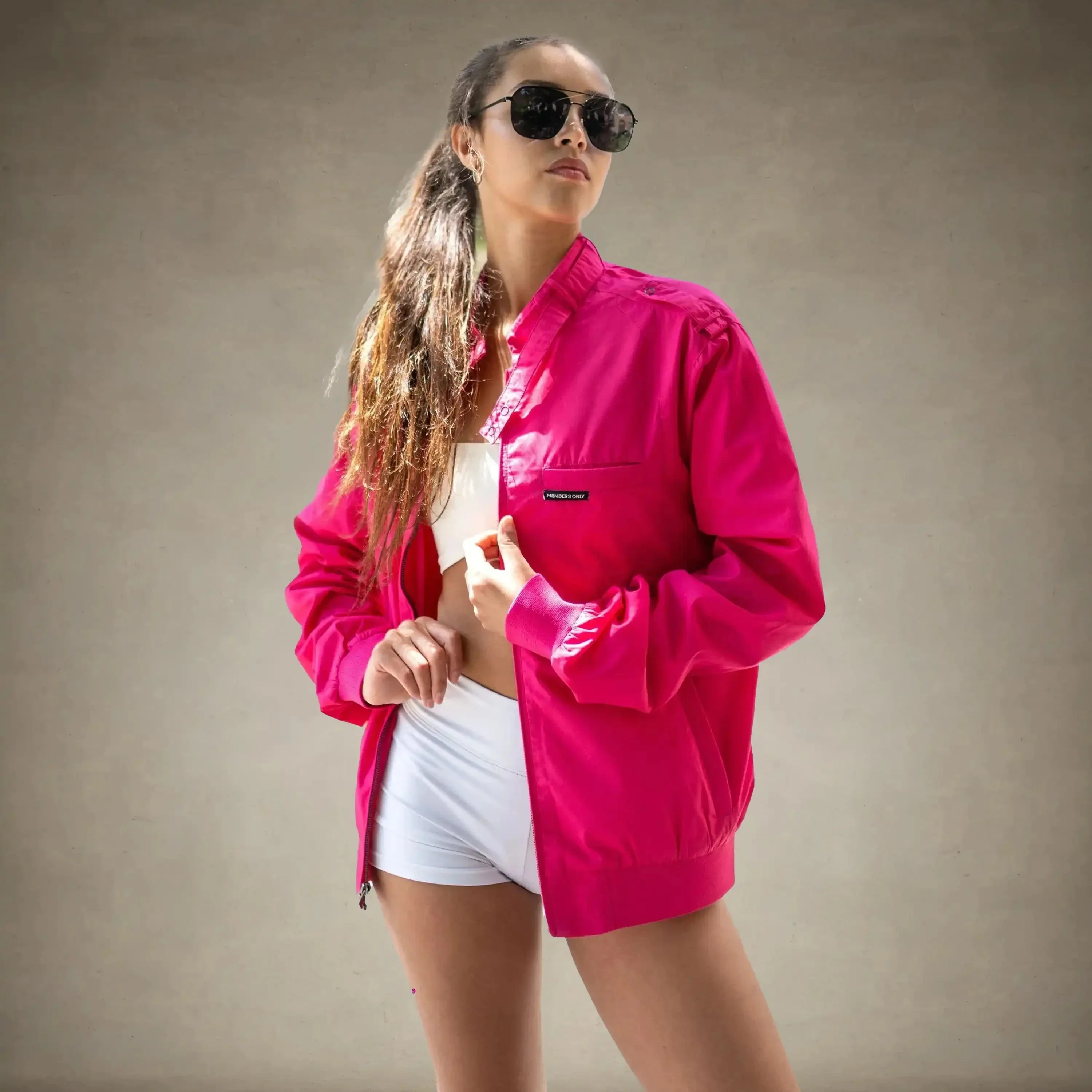 Women's Classic Iconic Racer Oversized Jacket - Image 37