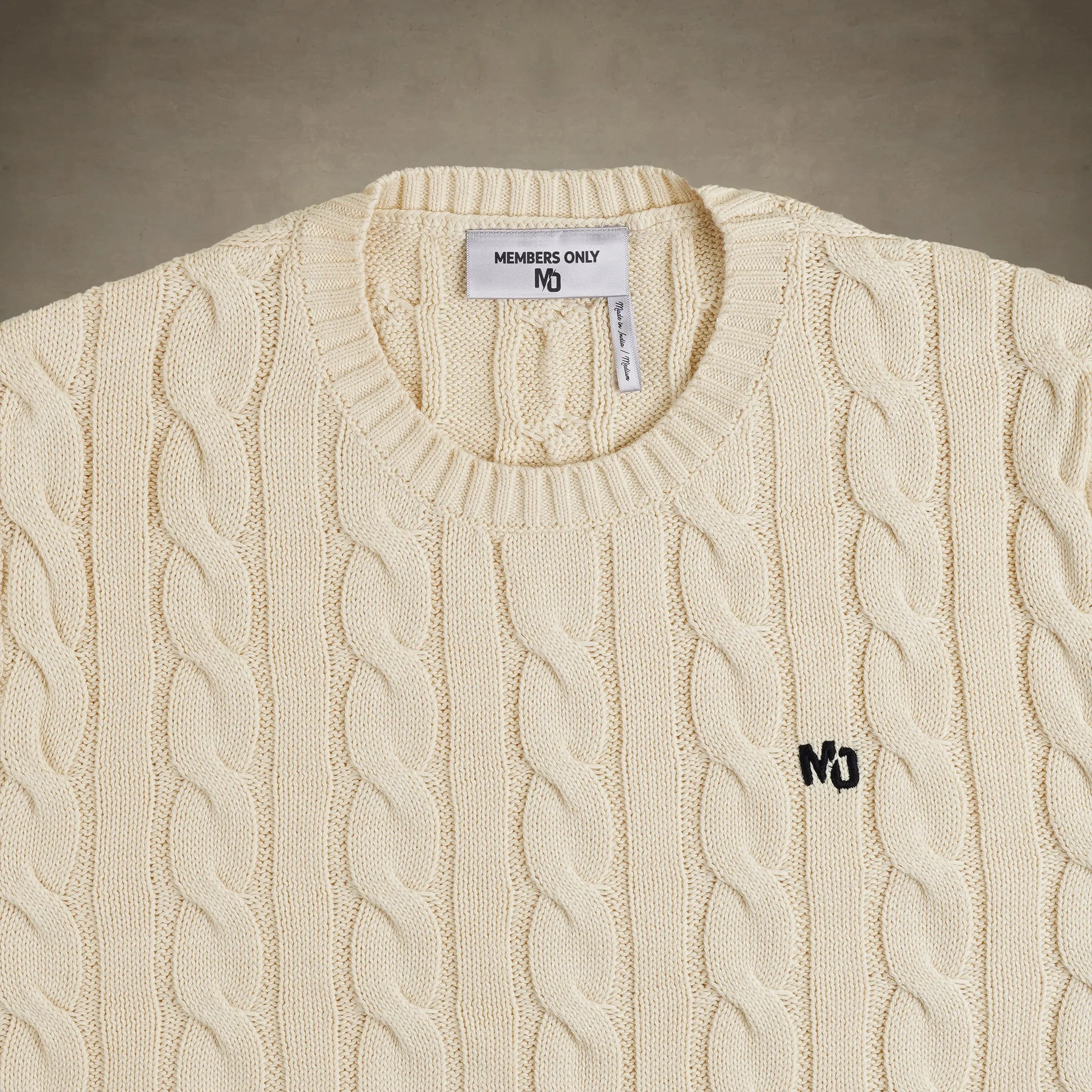 Women's Crew Neck Cable Sweater - Image 11