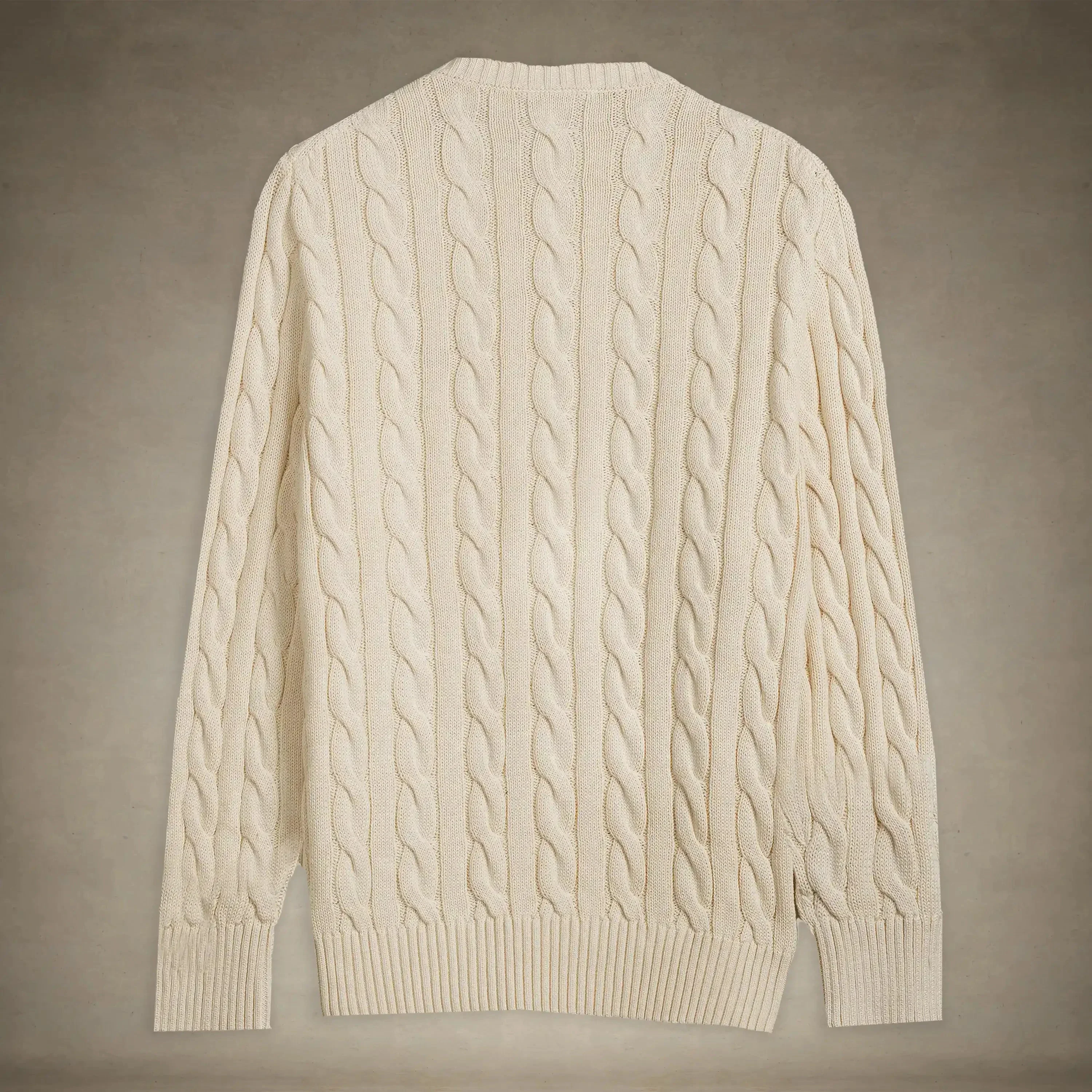 Women's Crew Neck Cable Sweater - Image 12