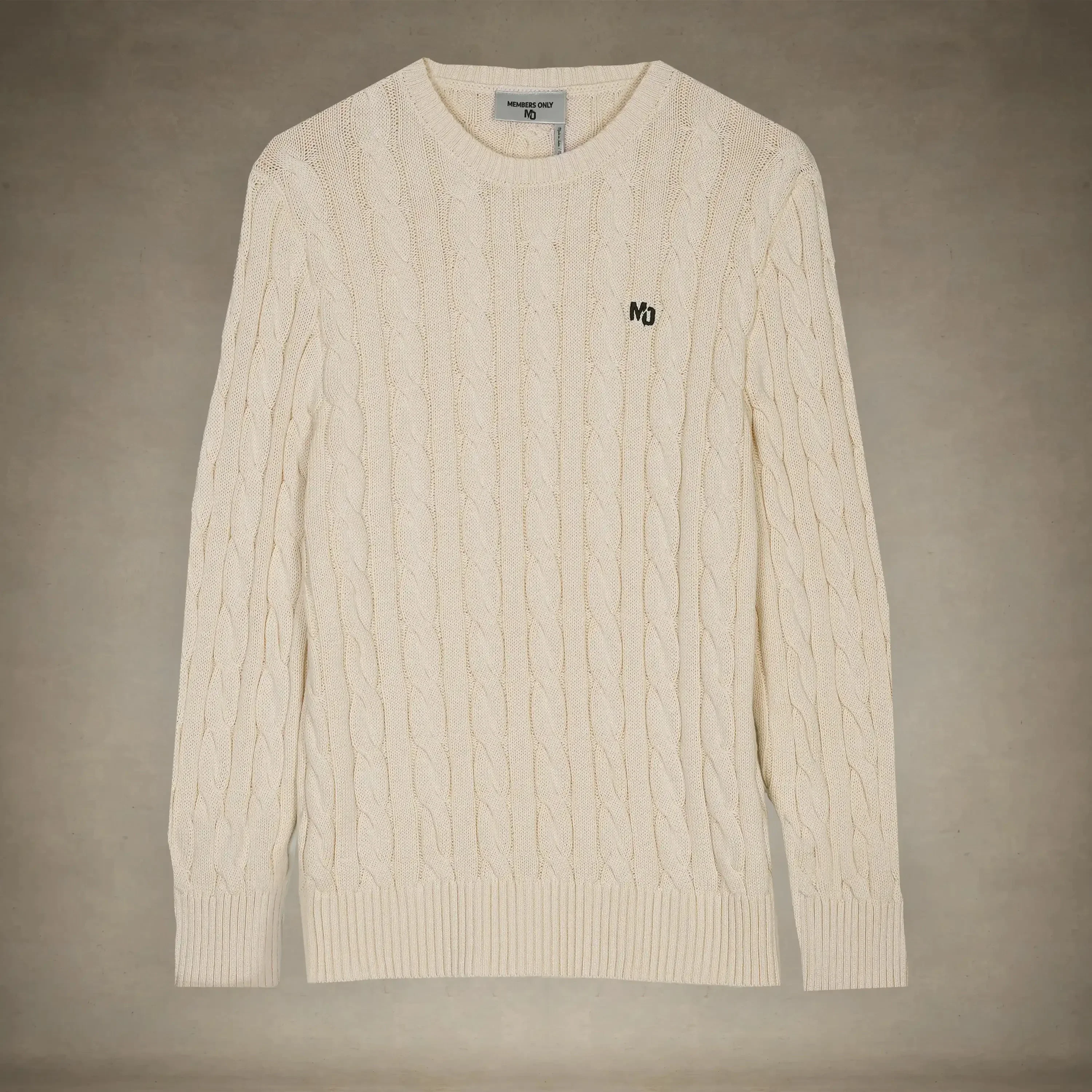 Women's Crew Neck Cable Sweater - Image 6