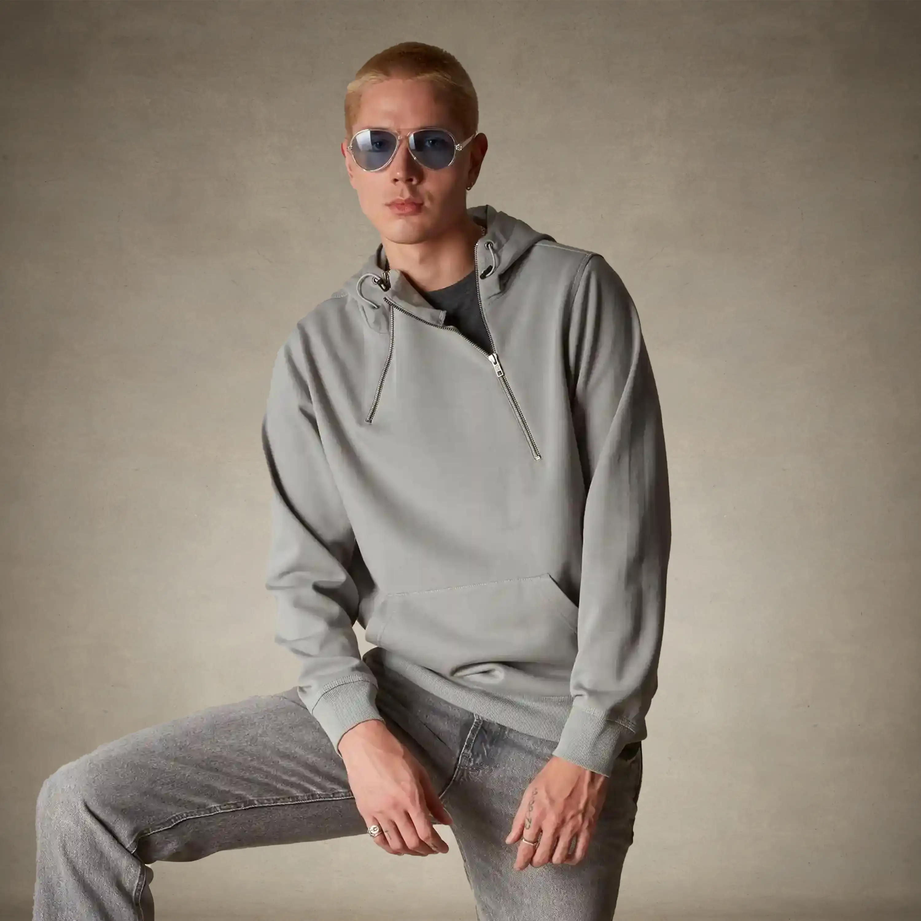 Men's Taylor Double Zipper Pullover Hoodie - Image 15