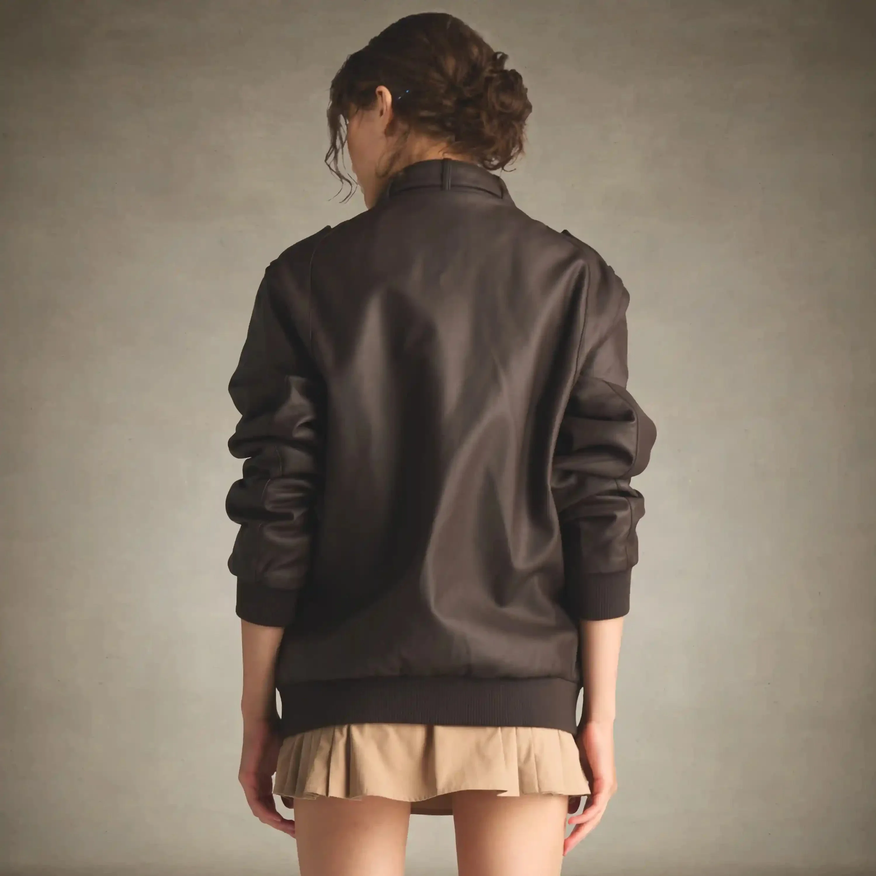 Women's Faux Leather Iconic Racer Oversized Jacket - Image 25