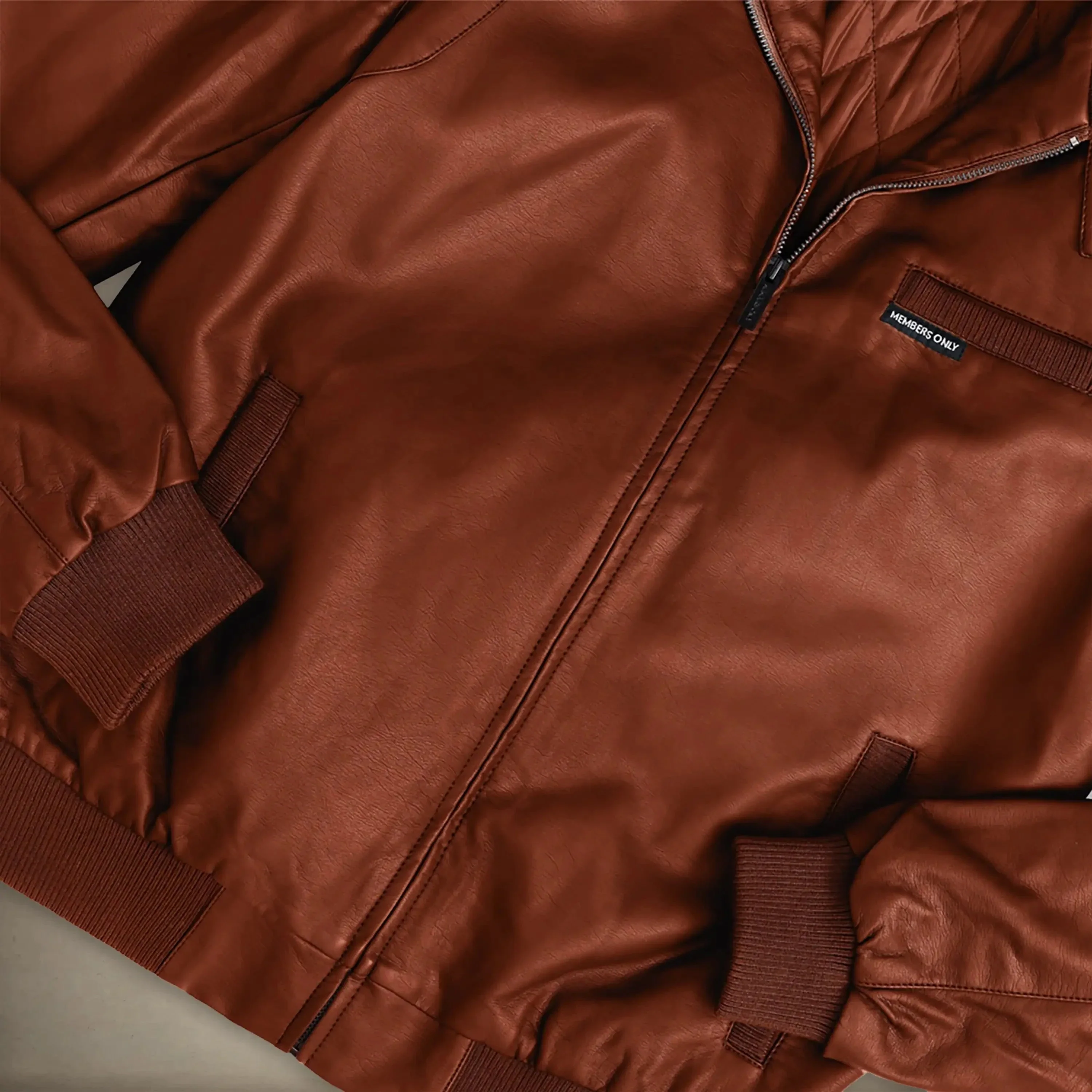 Women's Faux Leather Iconic Racer Oversized Jacket - Image 29