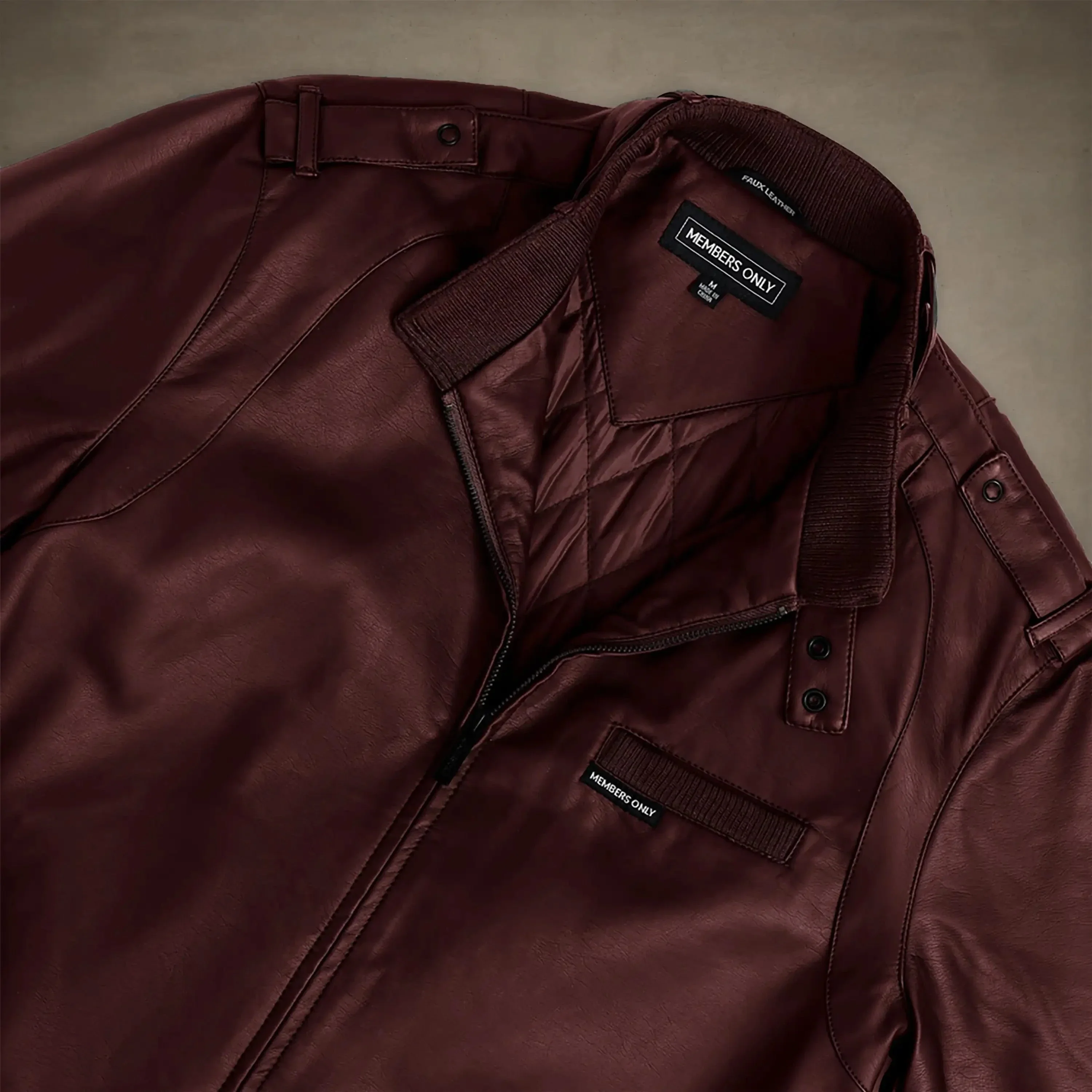 Women's Faux Leather Iconic Racer Oversized Jacket - Image 8