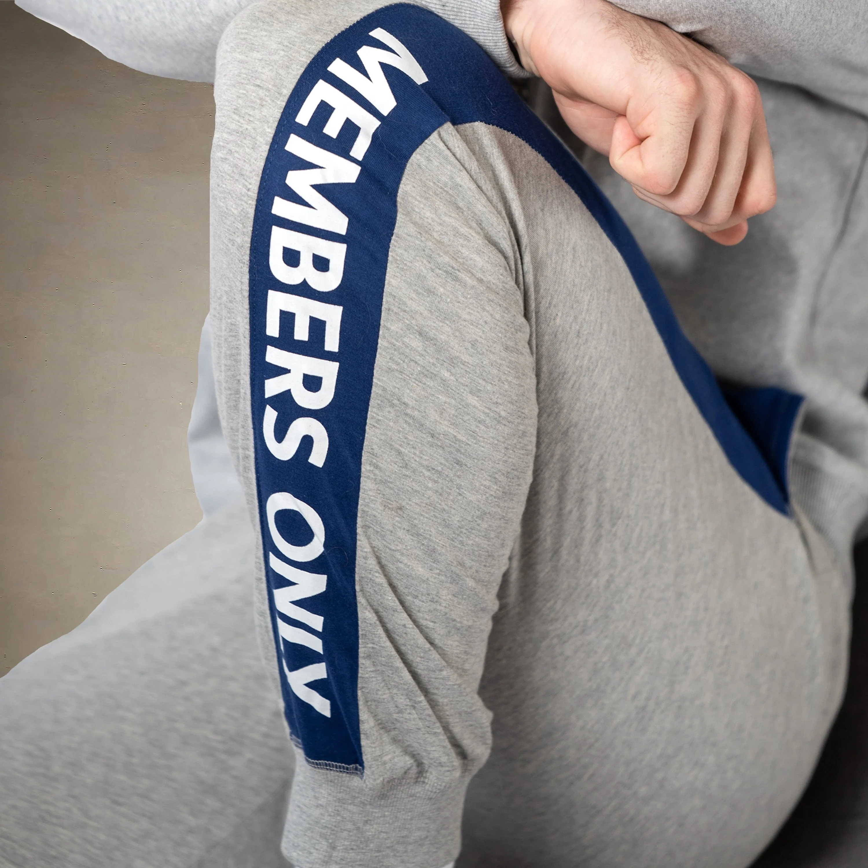 Men's Logo Leg Jersey Sleep Jogger - Grey - FINAL SALE - Image 5