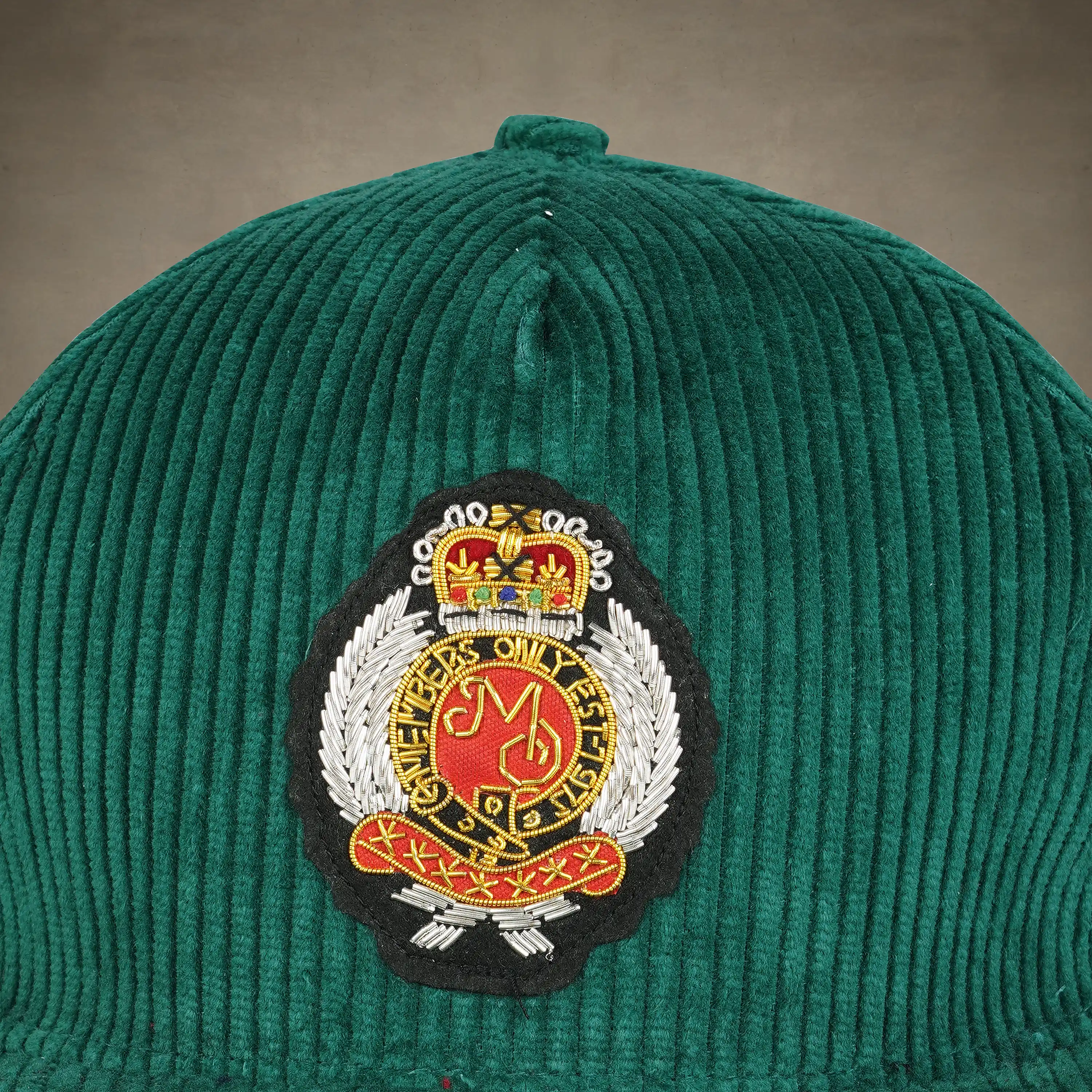 Corduroy Baseball Cap - Members Only Crest - Image 9