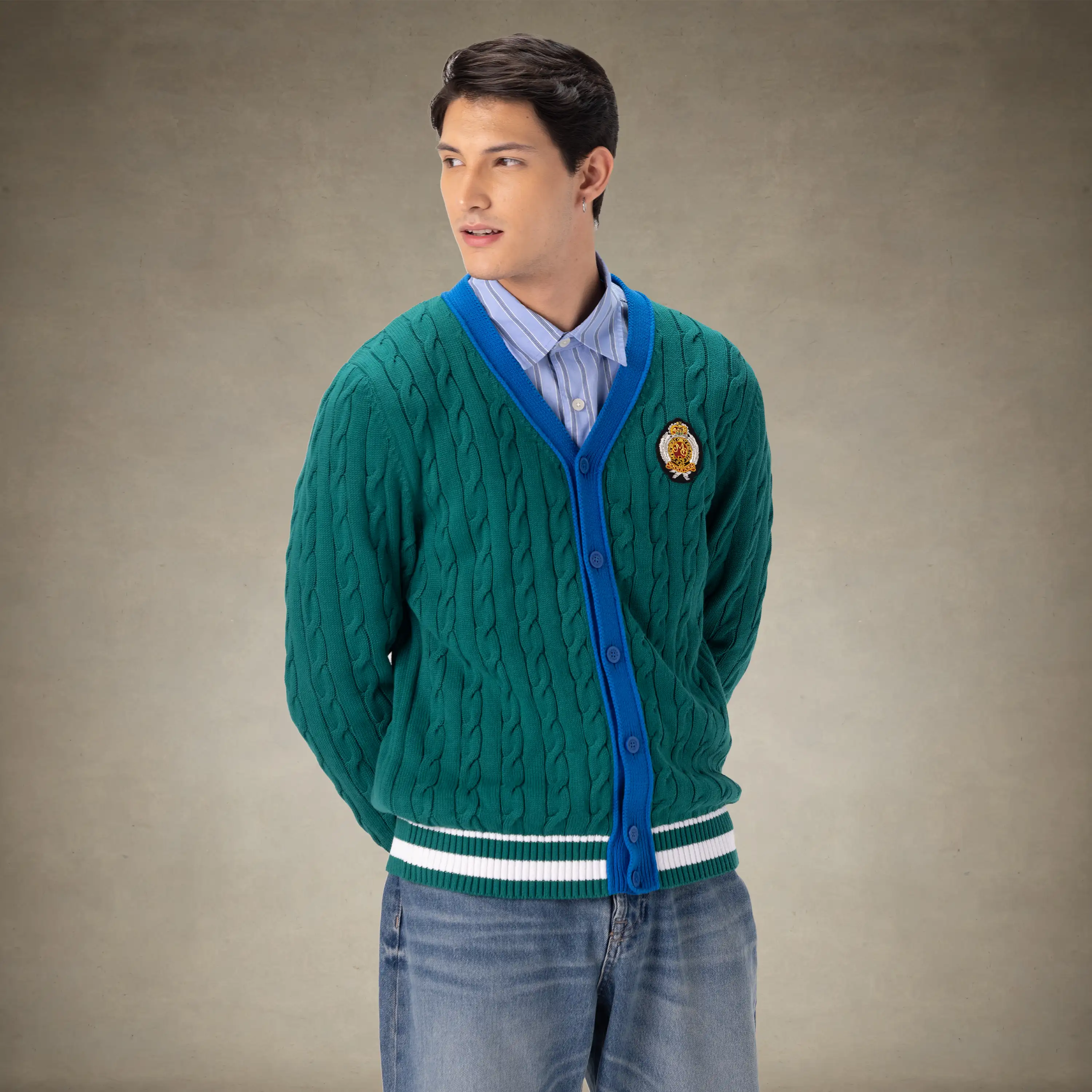 Men's Cable Knit Cardigan - Image 12