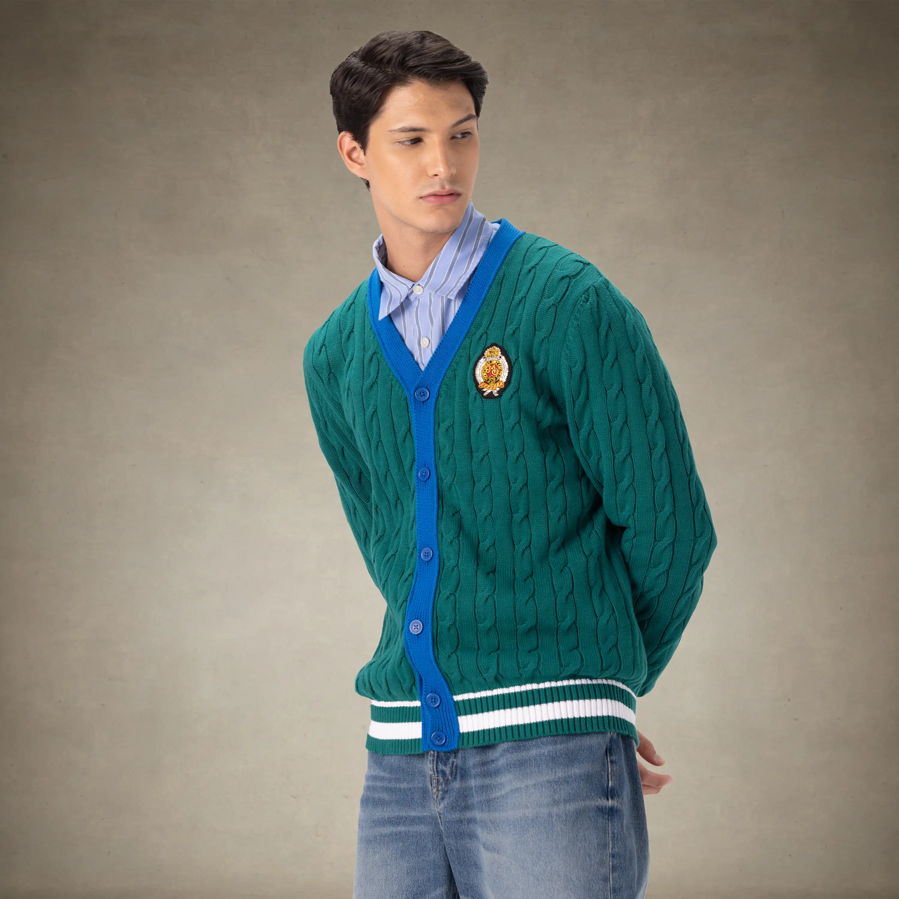 Men's Cable Knit Cardigan - Image 13
