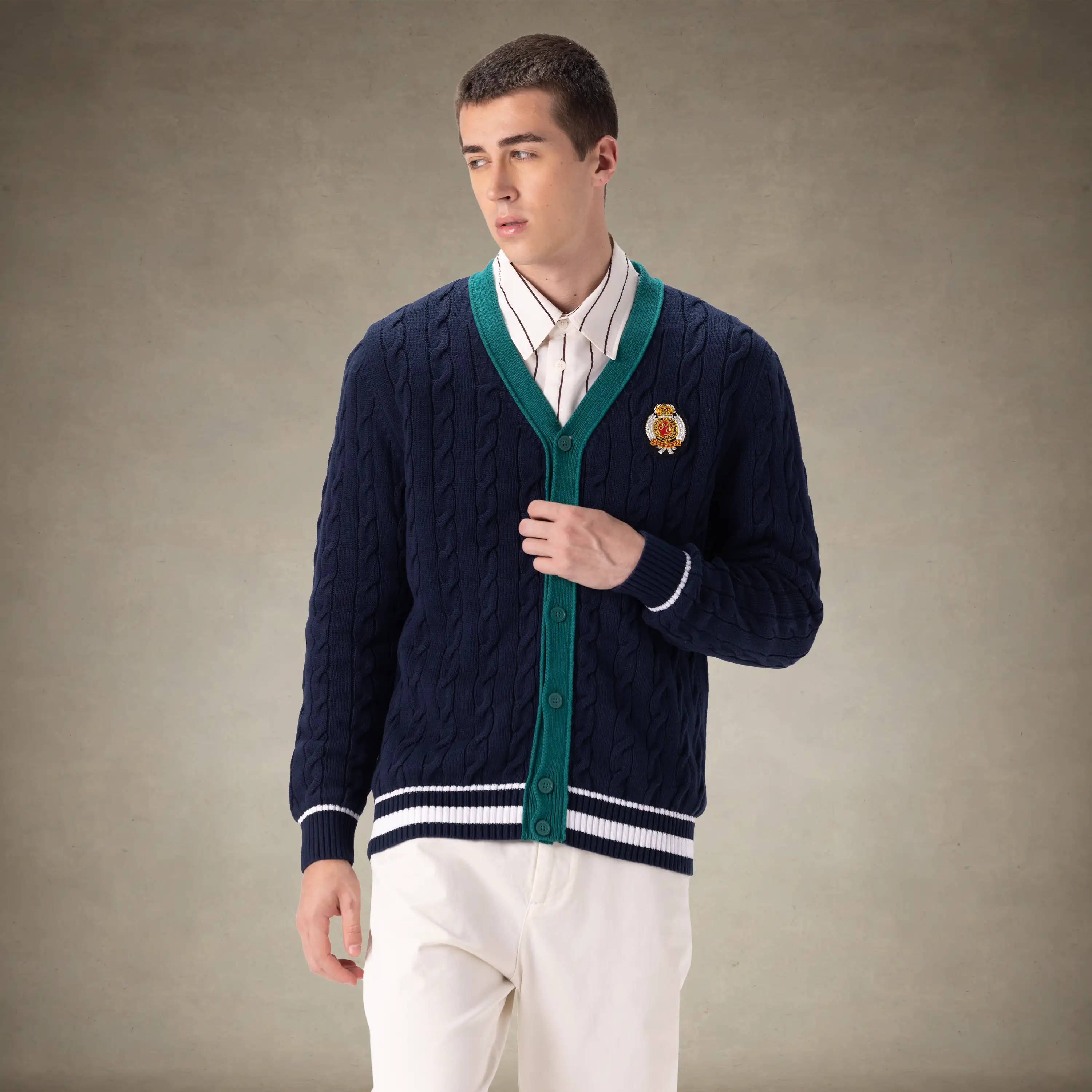 Men's Cable Knit Cardigan - Image 20