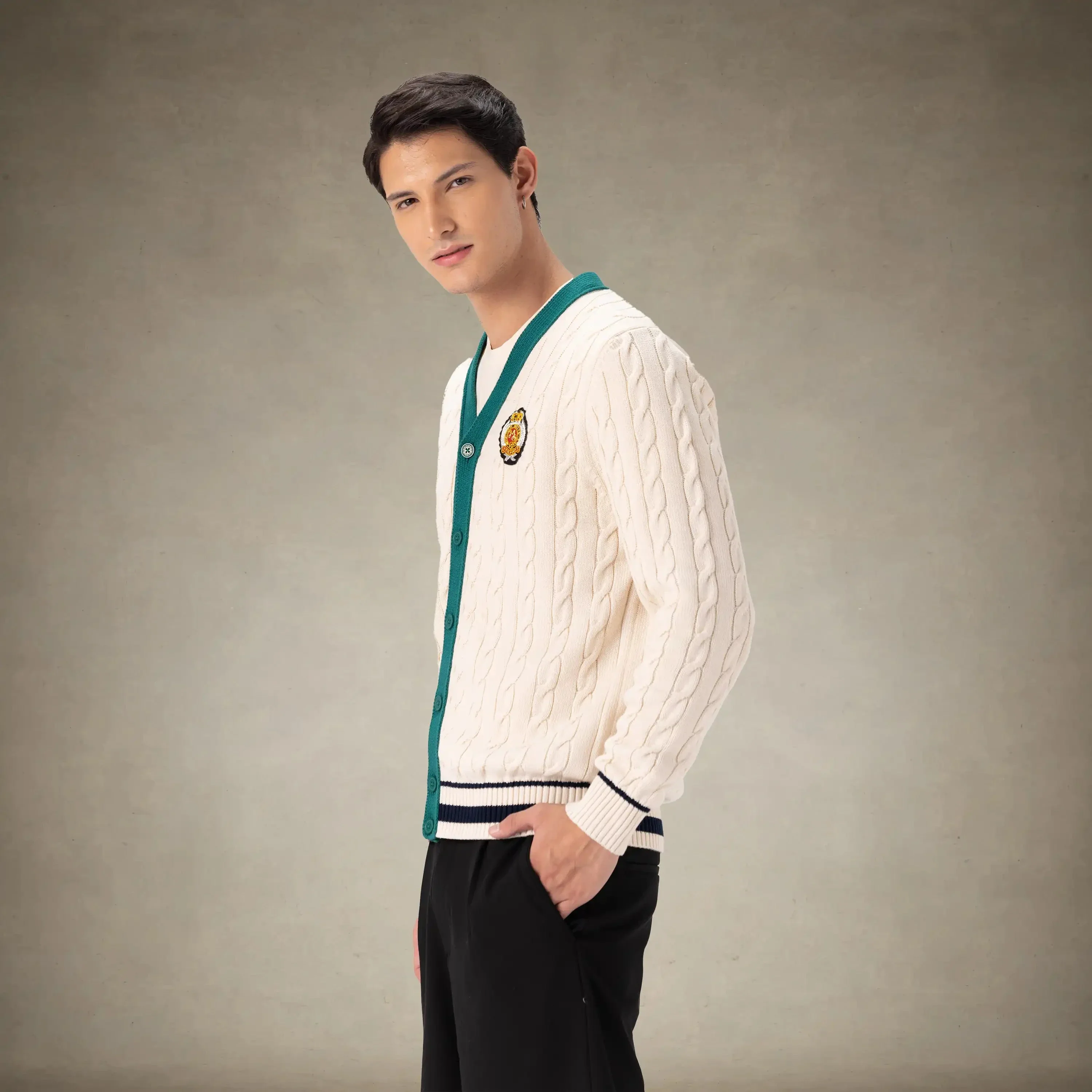 Men's Cable Knit Cardigan - Image 5