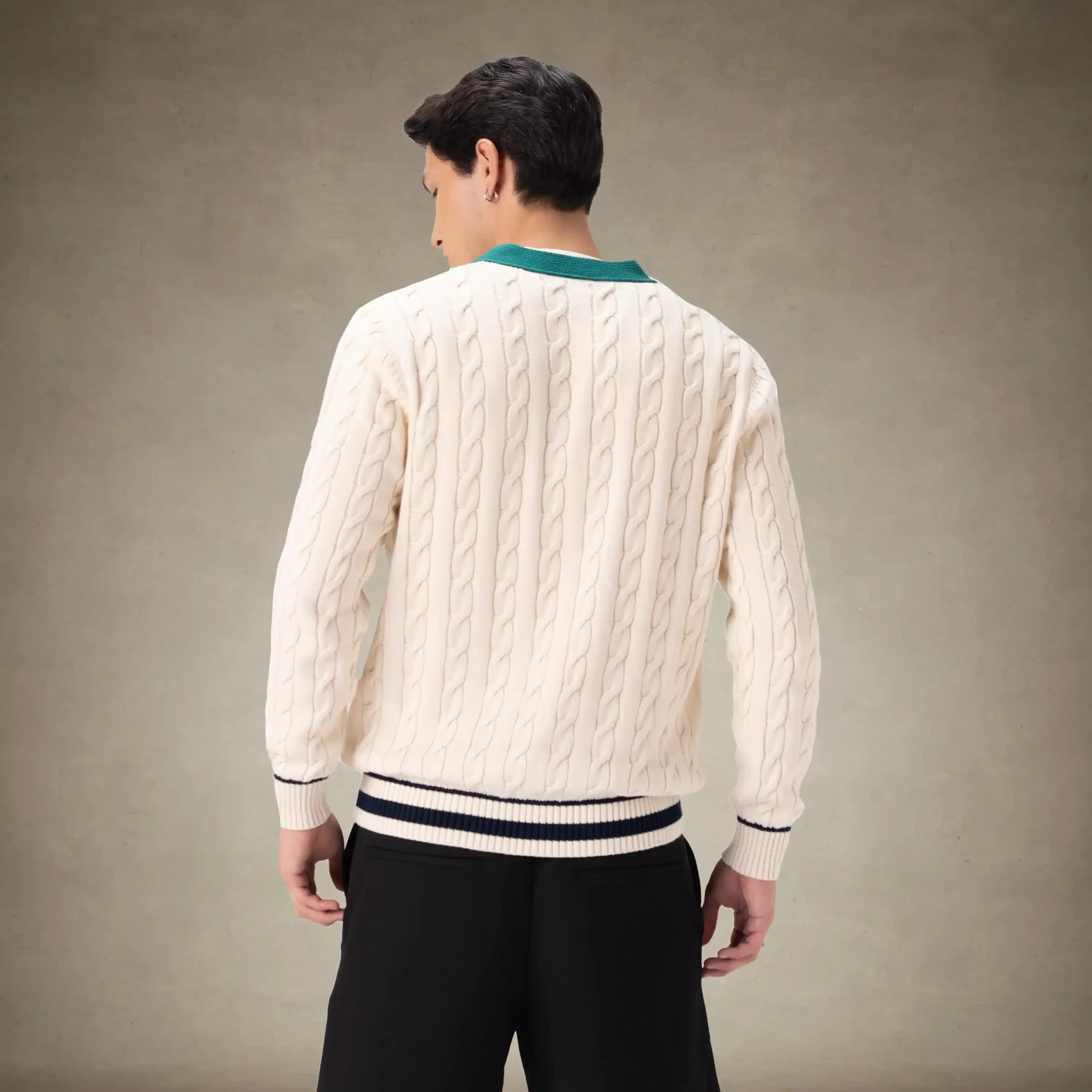 Men's Cable Knit Cardigan - Image 6