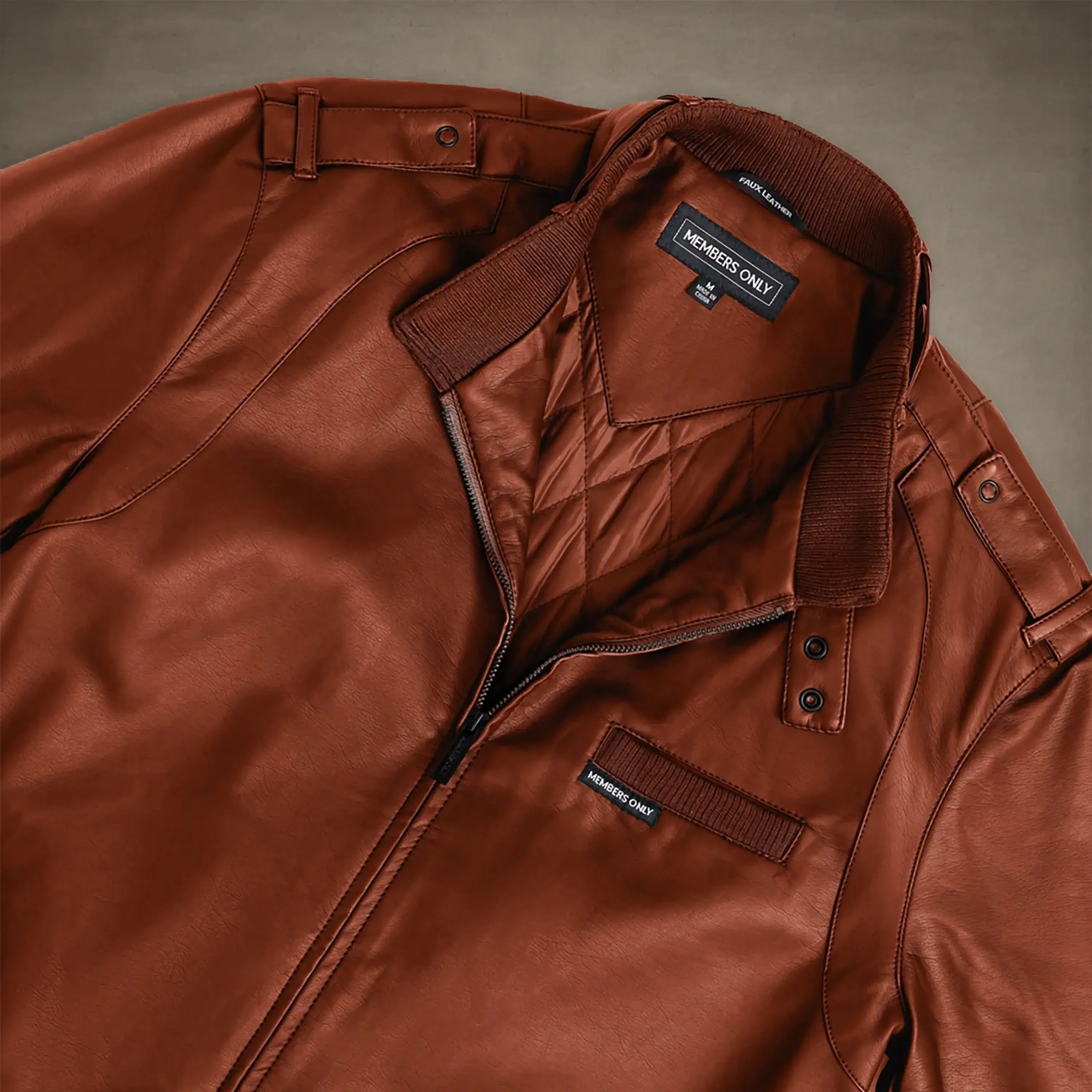 Men's Faux Leather Iconic Racer Jacket - Image 10