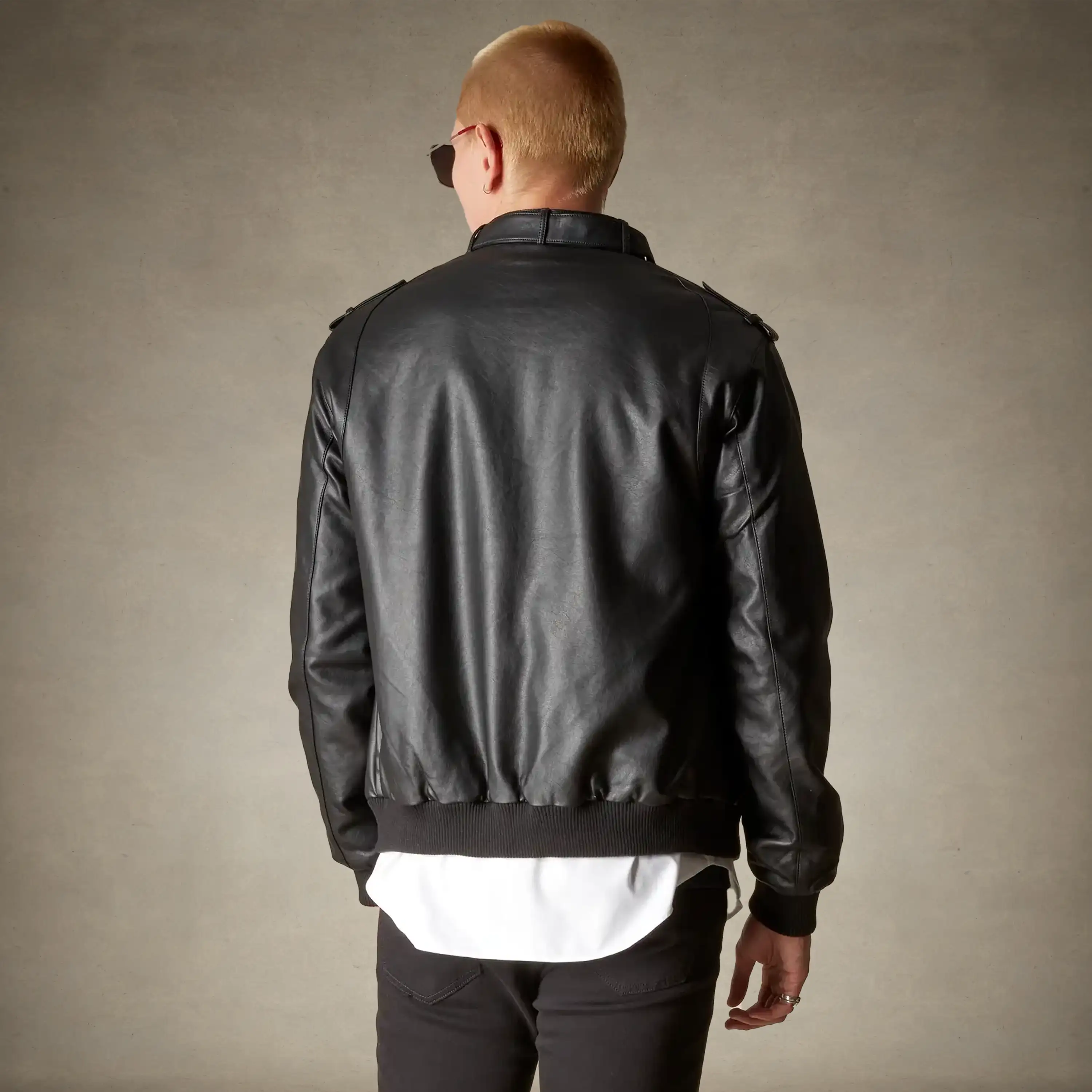 Men's Faux Leather Iconic Racer Jacket - Image 21