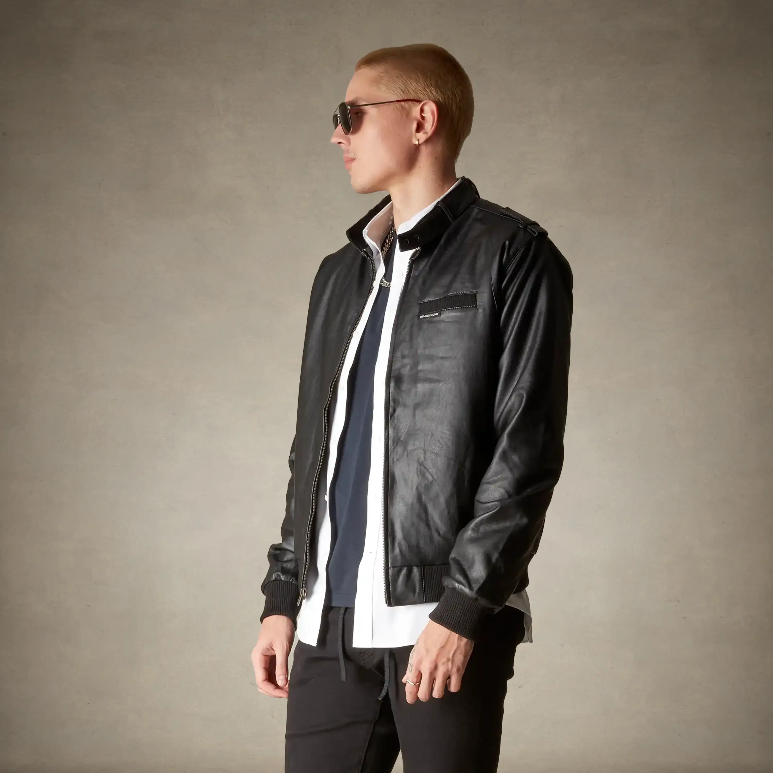 Men's Faux Leather Iconic Racer Jacket - Image 22