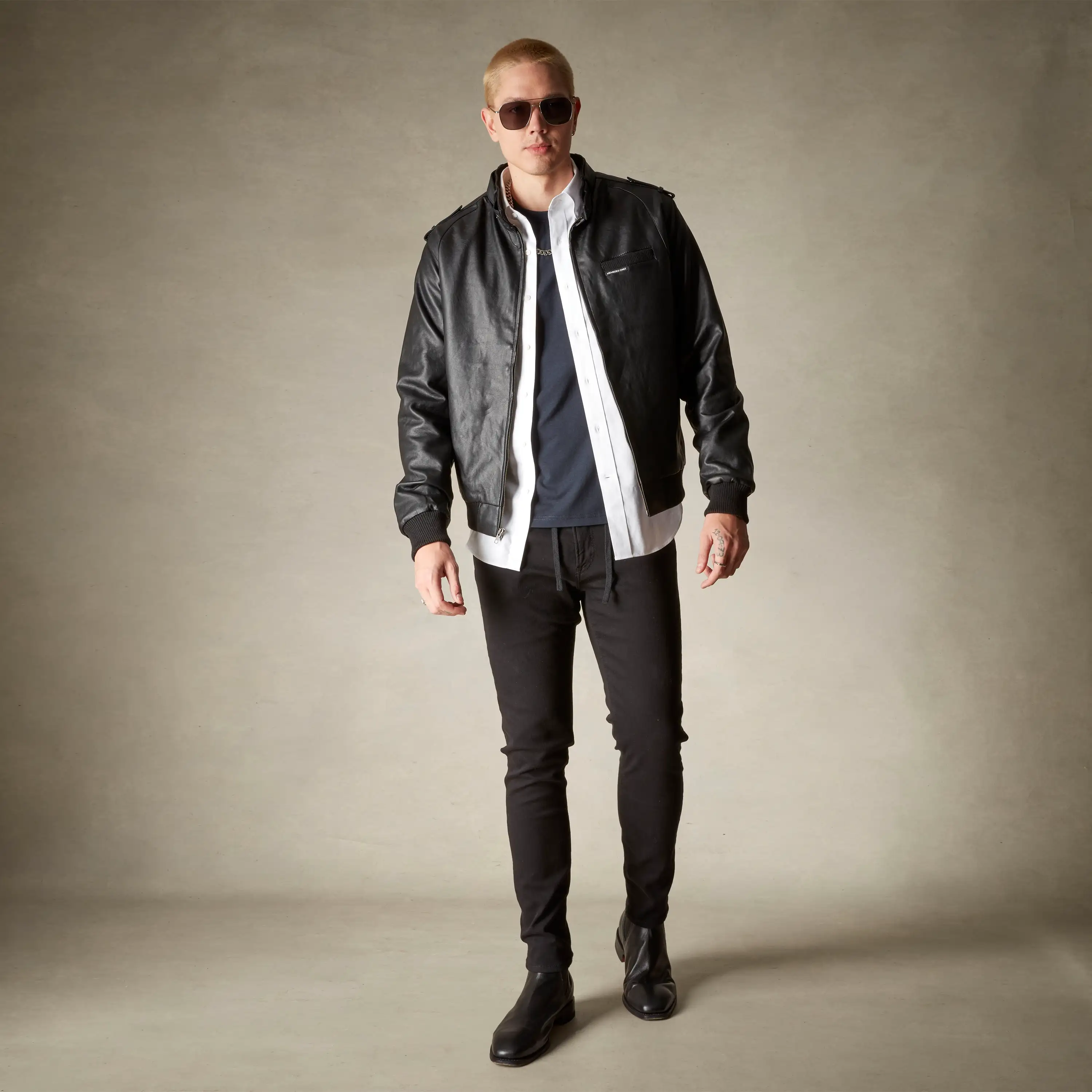 Men's Faux Leather Iconic Racer Jacket - Image 23
