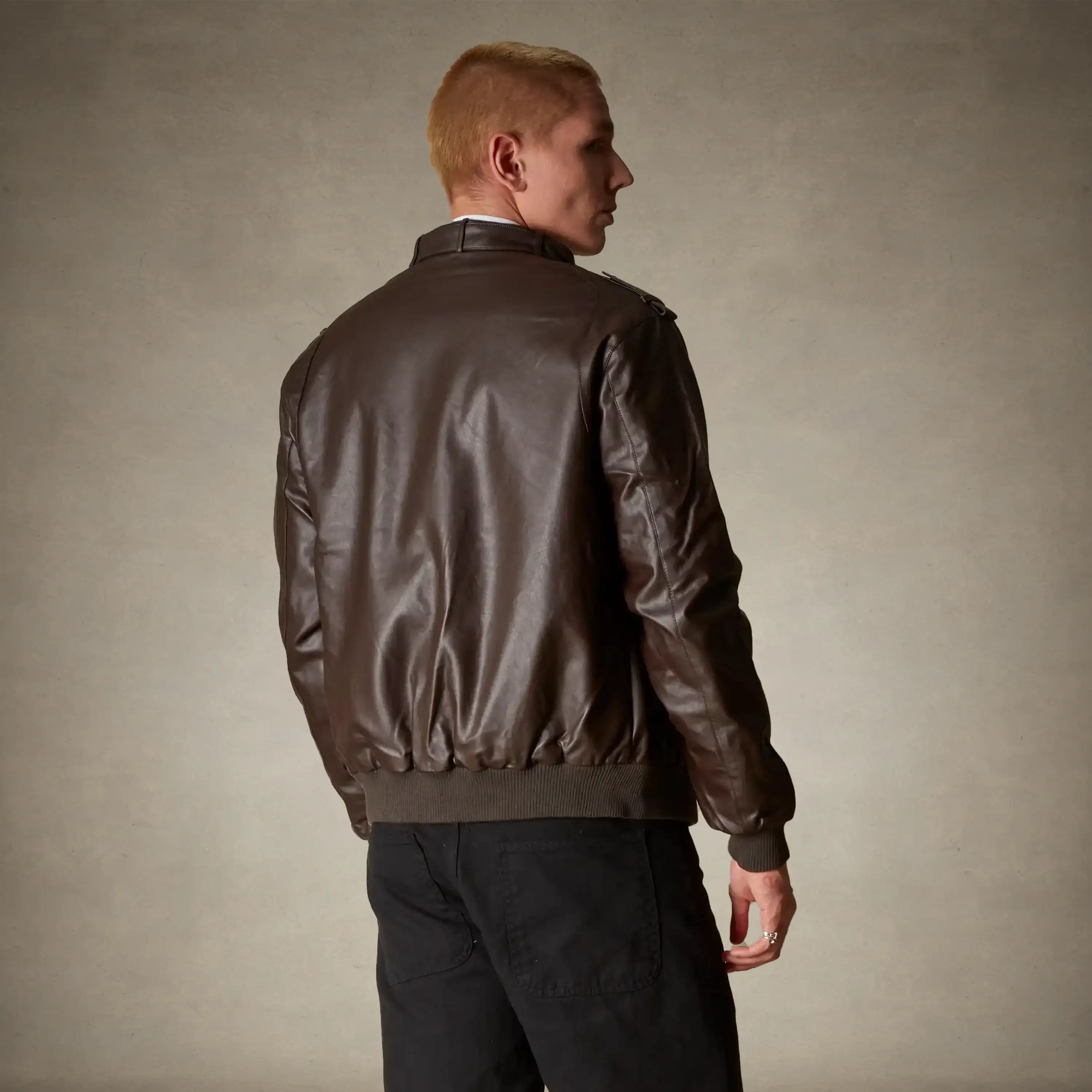 Men's Faux Leather Iconic Racer Jacket - Image 29
