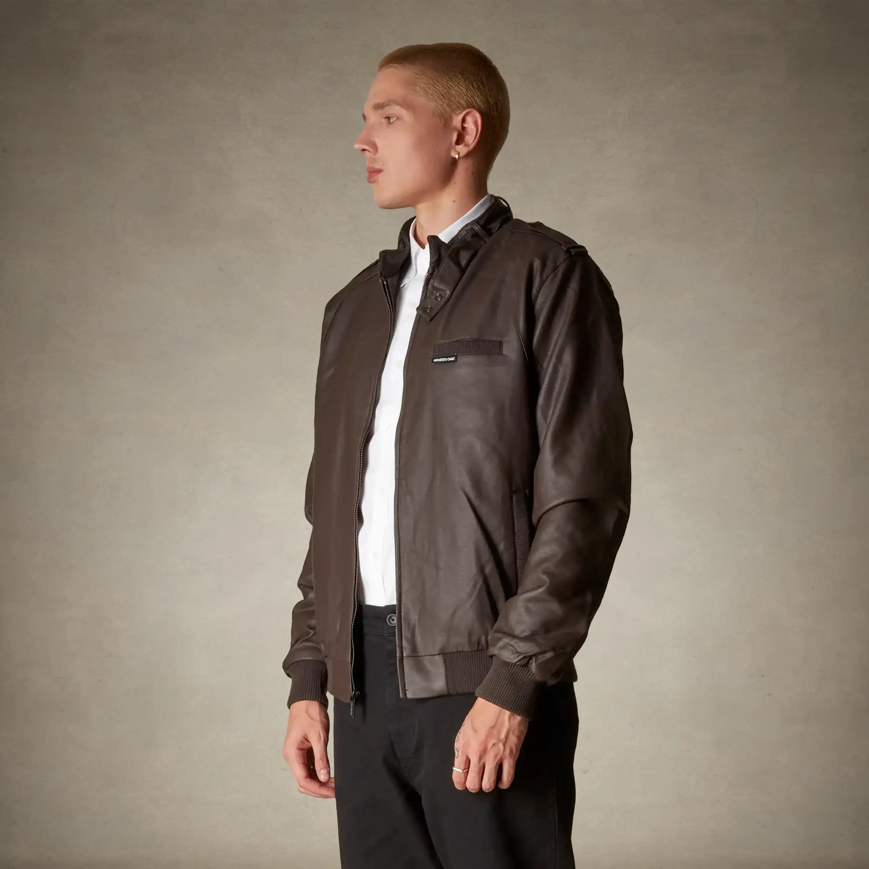 Men's Faux Leather Iconic Racer Jacket - Image 30