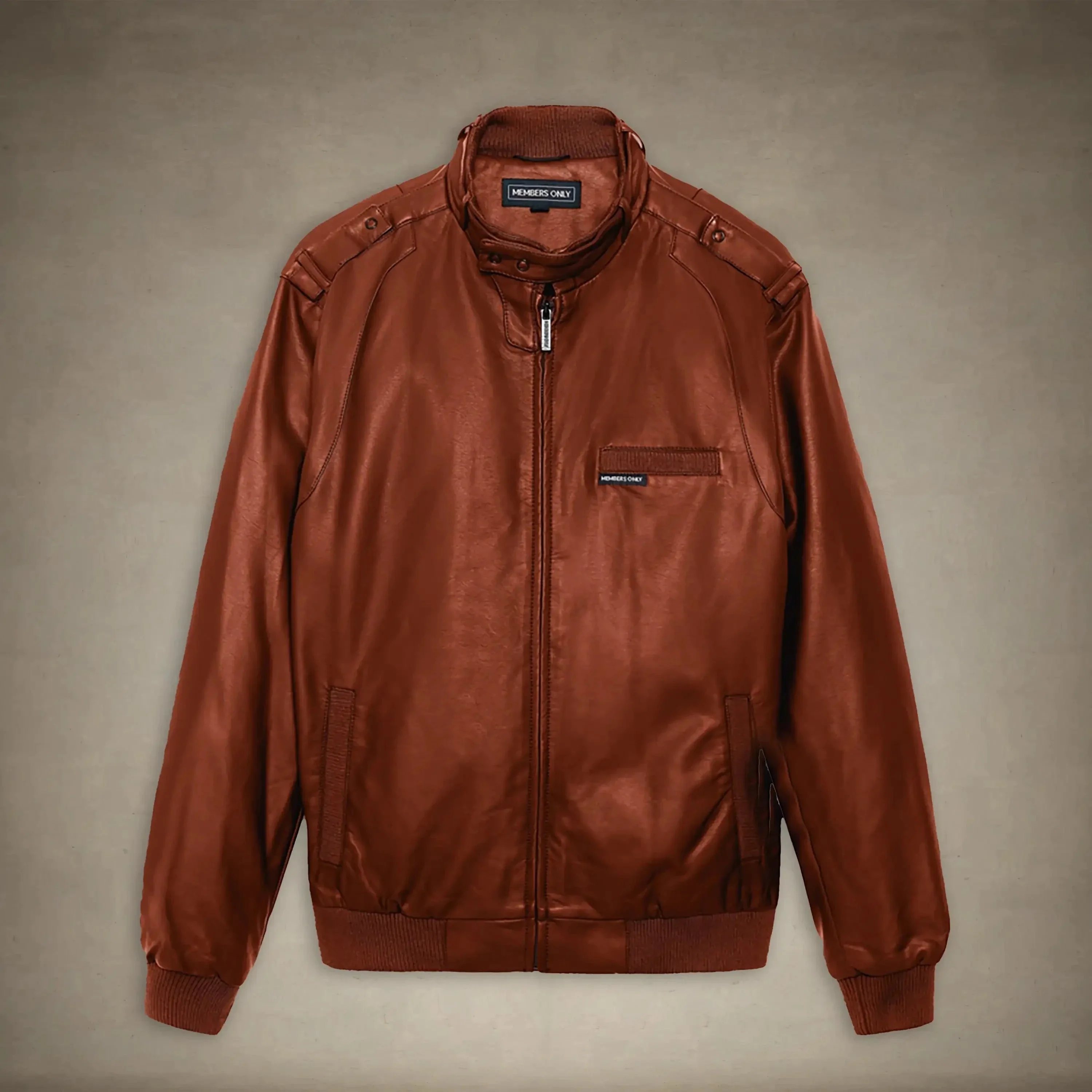 Men's Faux Leather Iconic Racer Jacket - Image 4
