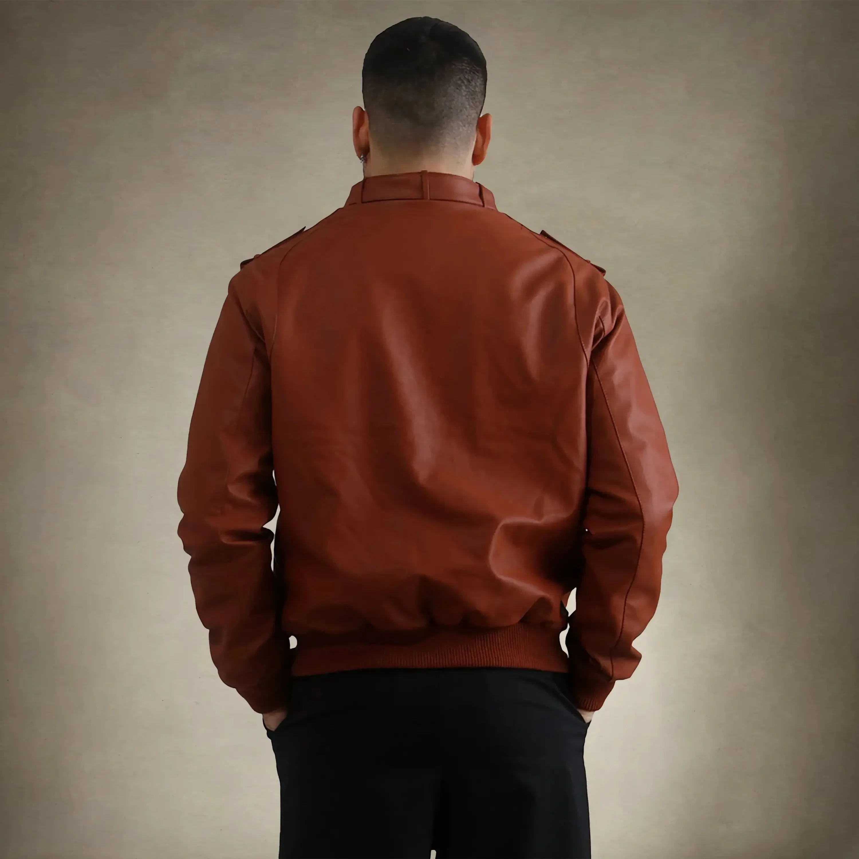 Men's Faux Leather Iconic Racer Jacket - Image 6