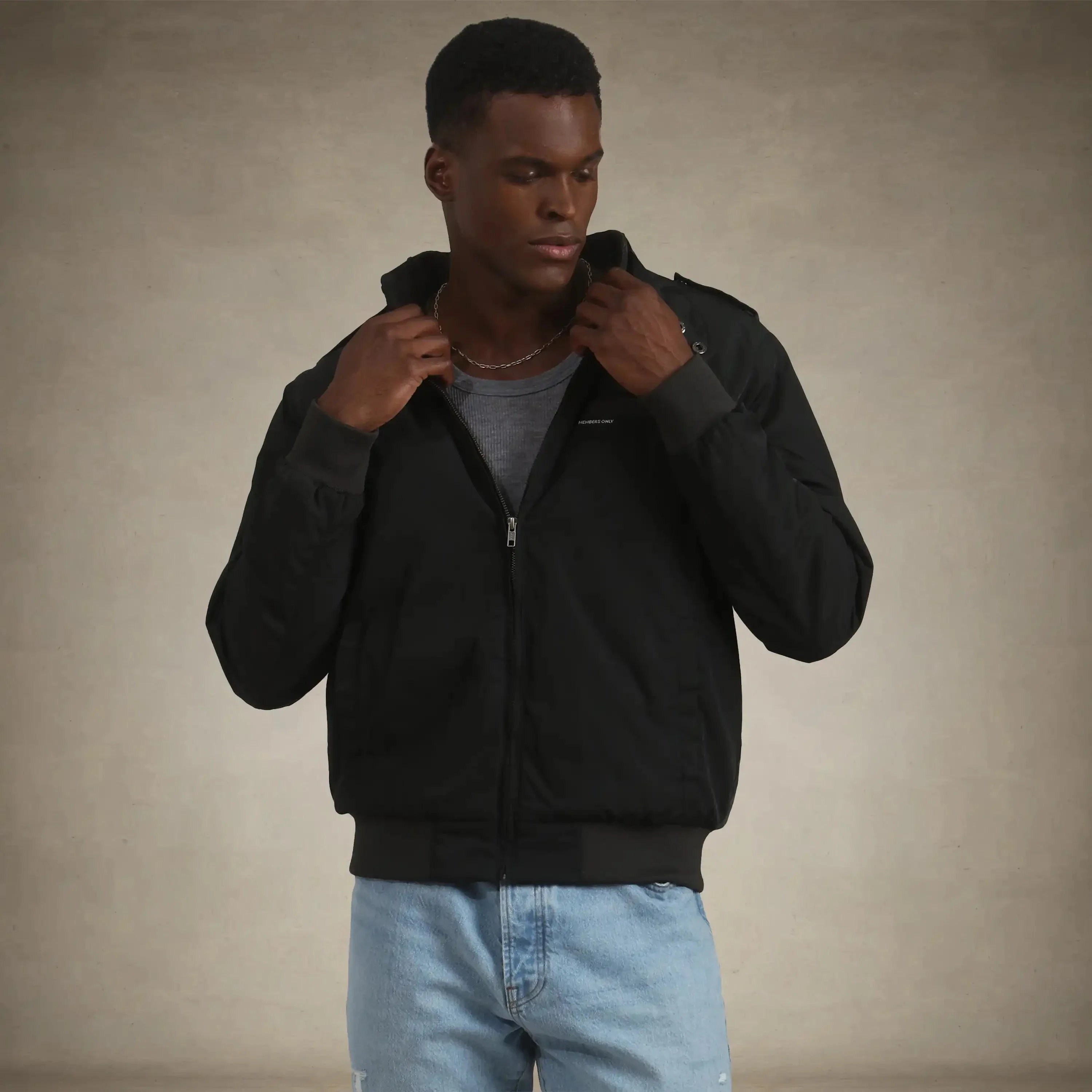 Men's Iconic Racer Quilted Lining Jacket - Image 28