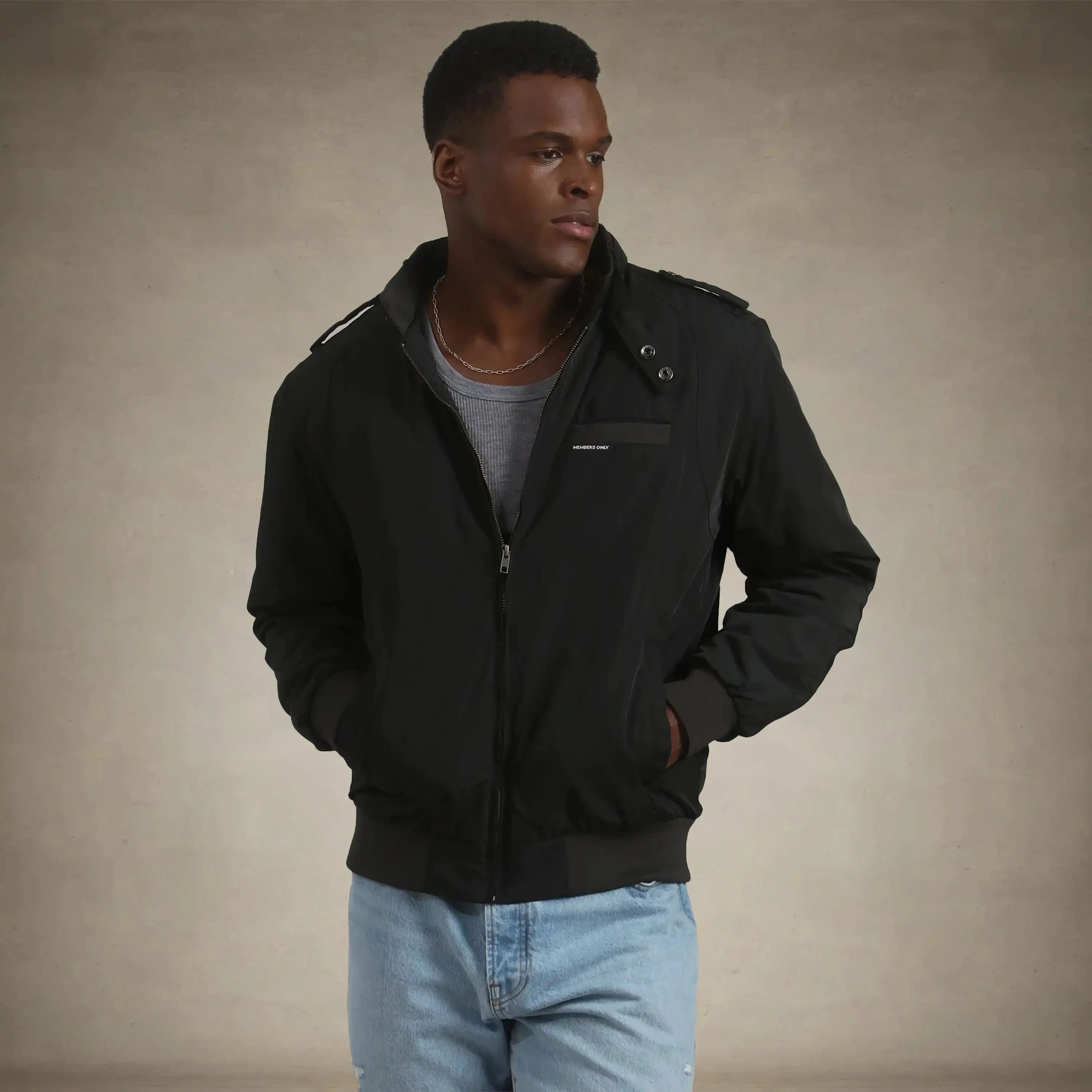 Men's Iconic Racer Quilted Lining Jacket - Image 32