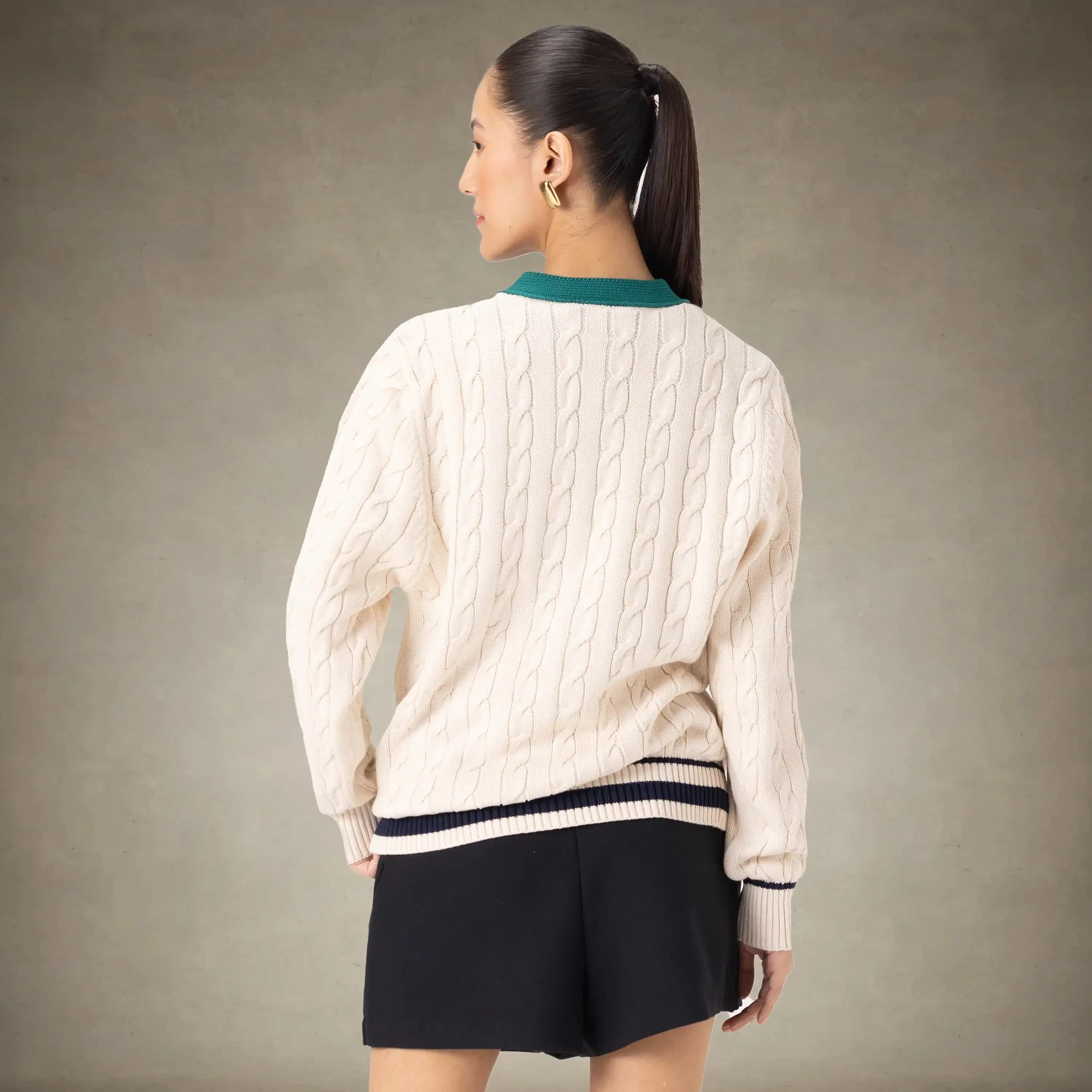 Women's Cable Knit Cardigan - Image 4