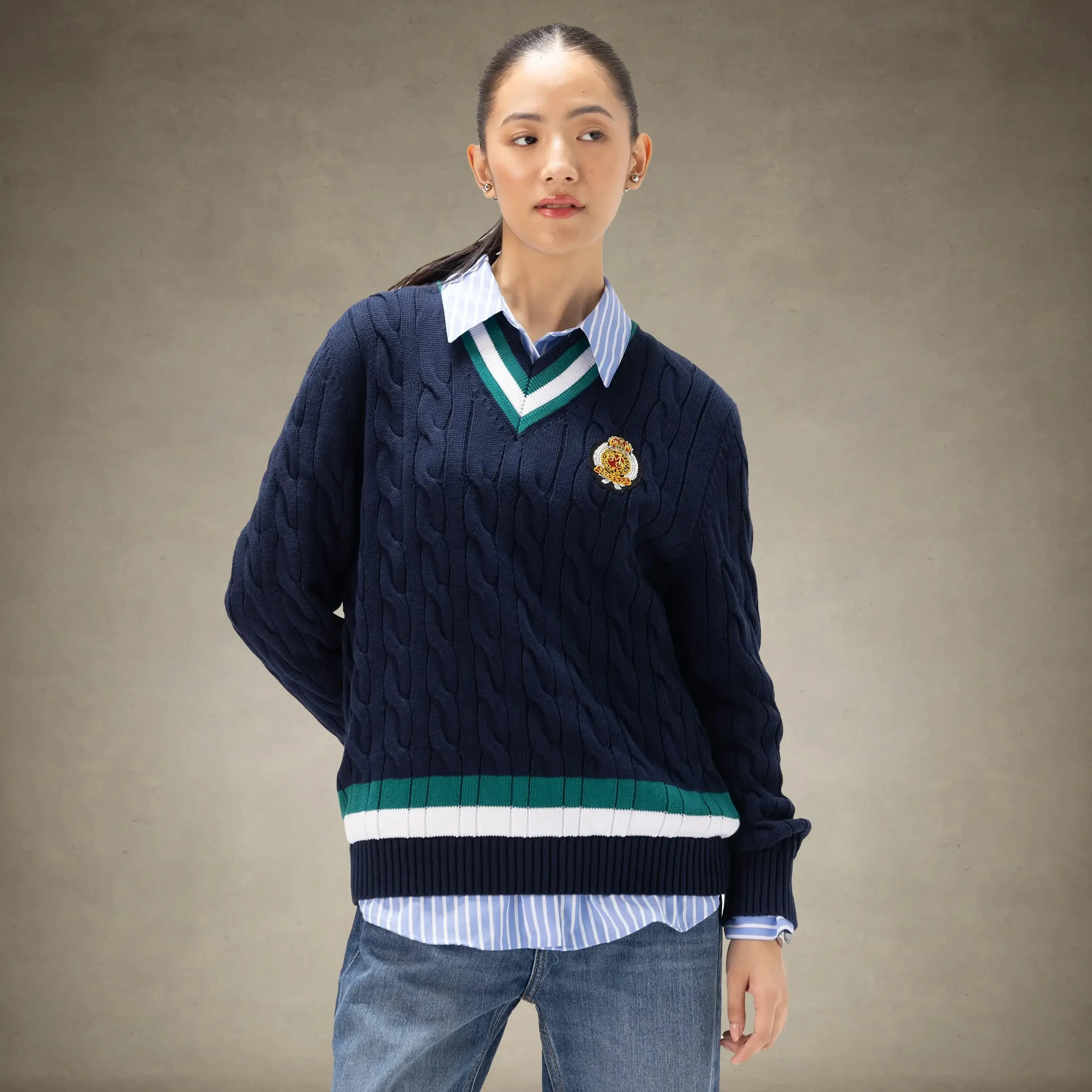 Women's Cable Knit Cricket Sweater - Image 11