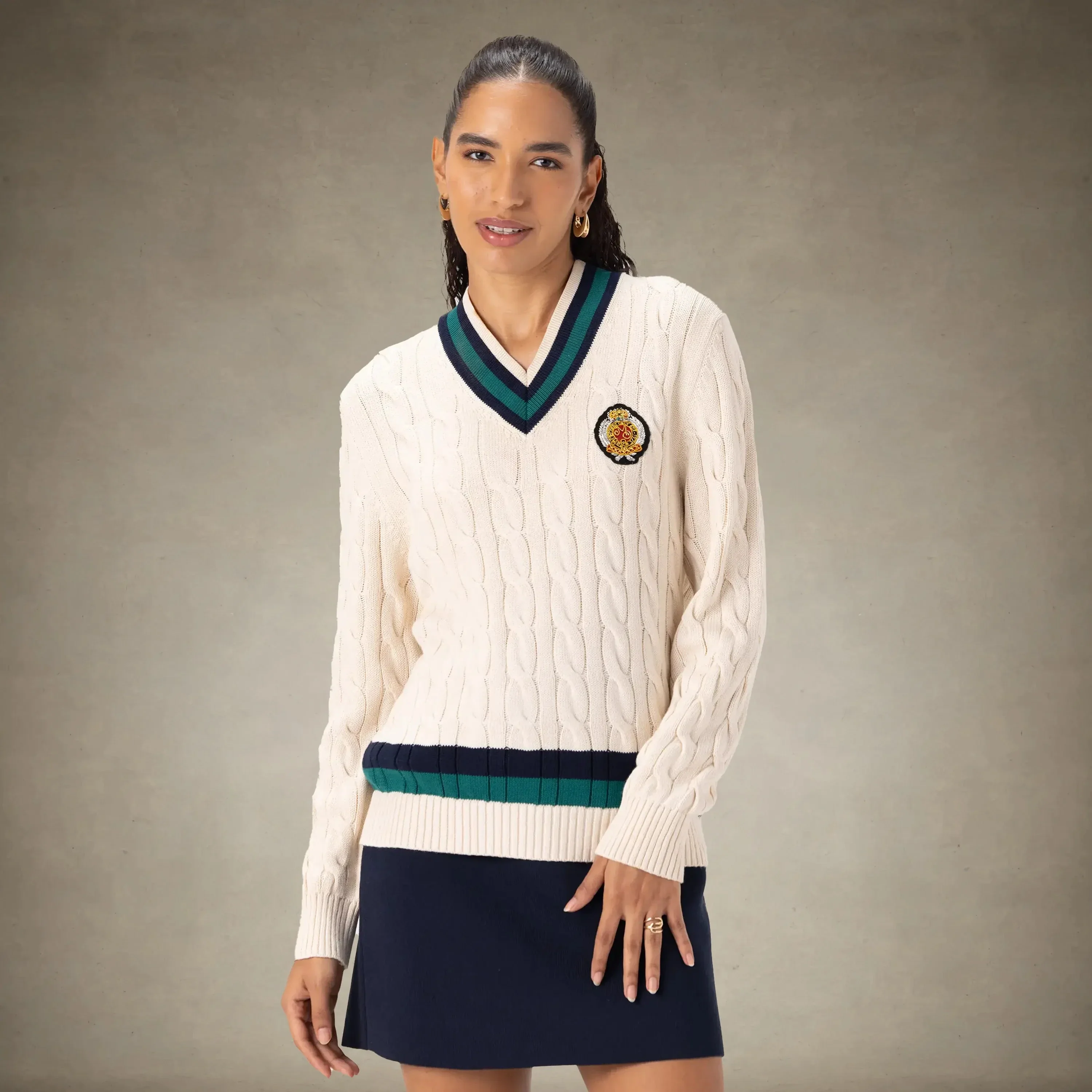 Women's Cable Knit Cricket Sweater - Image 3