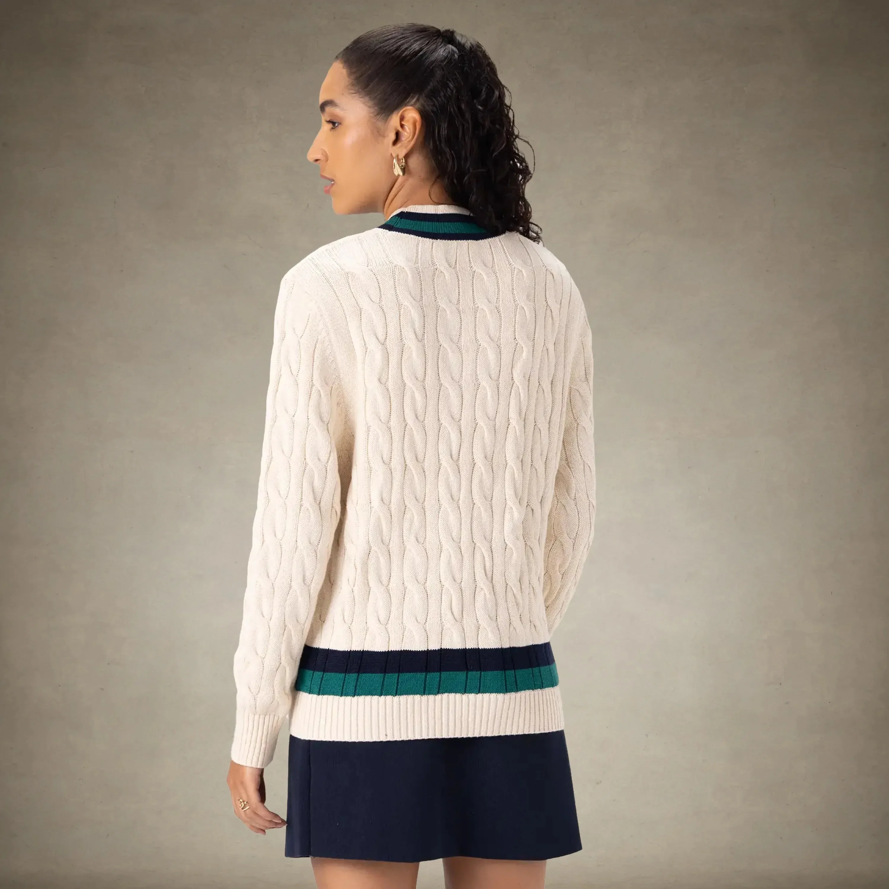 Women's Cable Knit Cricket Sweater - Image 7