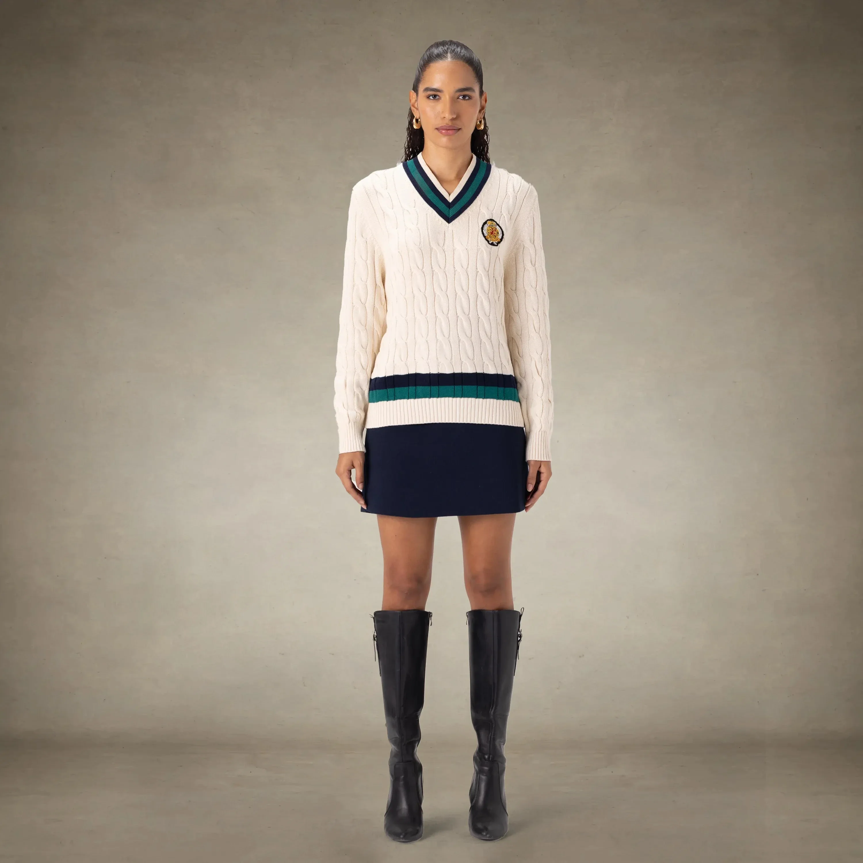 Women's Cable Knit Cricket Sweater - Image 8