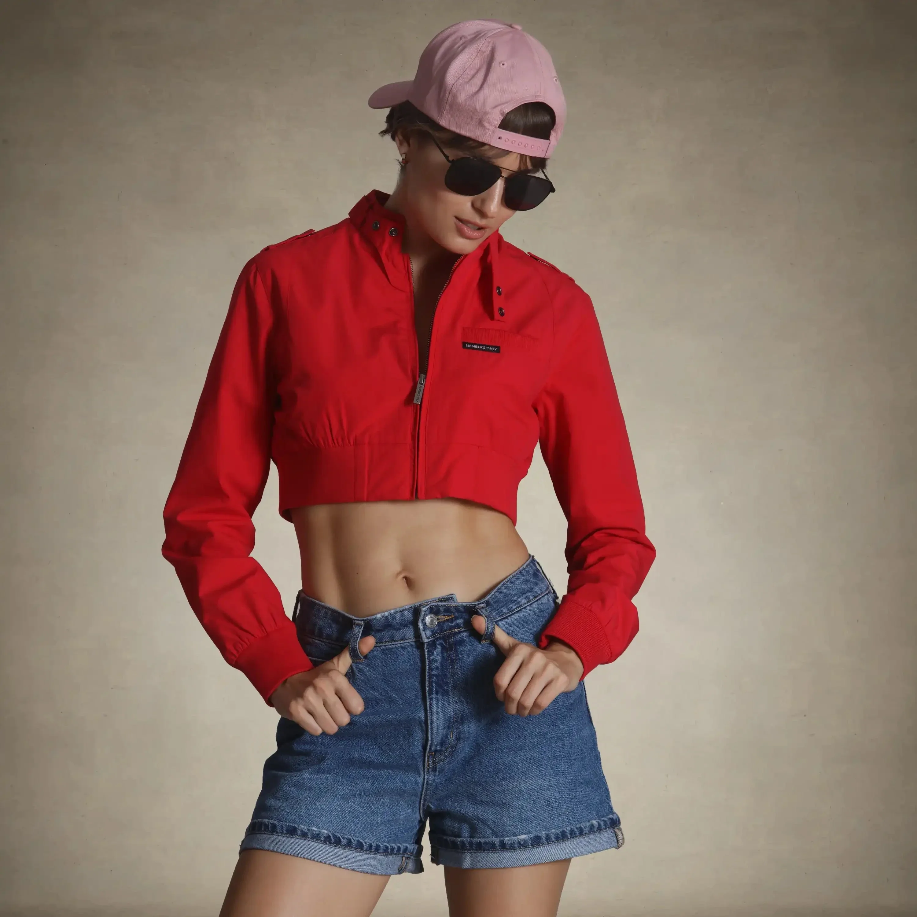 Women's Mini Cropped Racer Jacket - Image 10