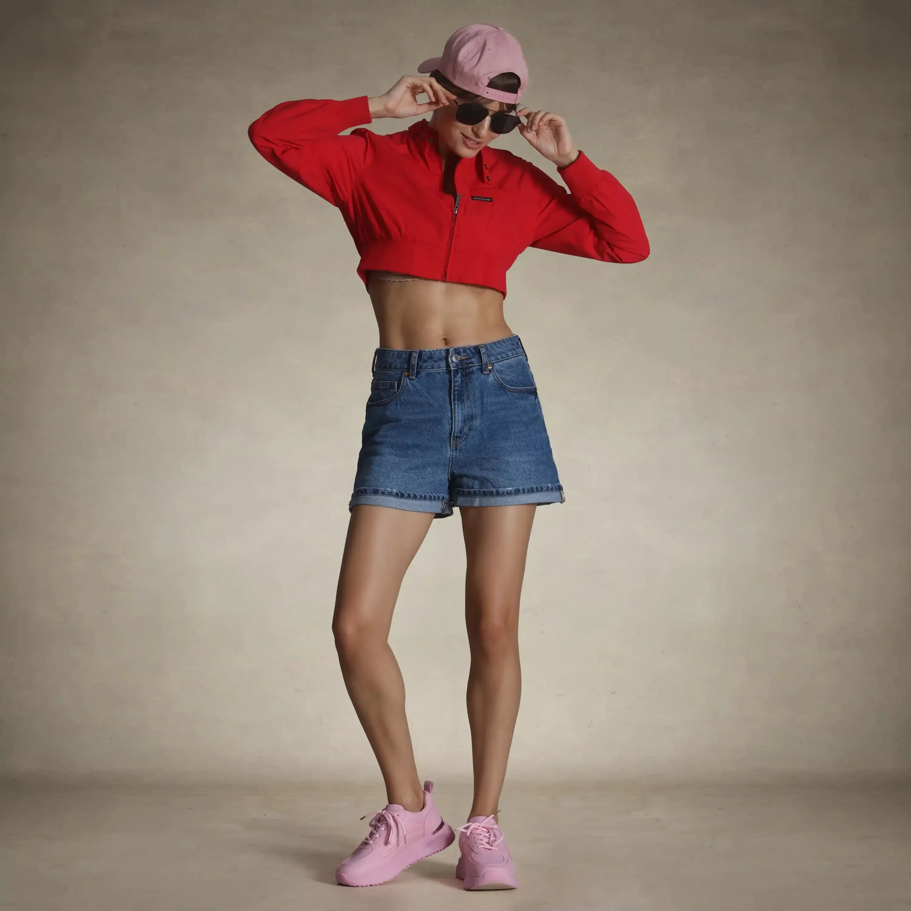 Women's Mini Cropped Racer Jacket - Image 11