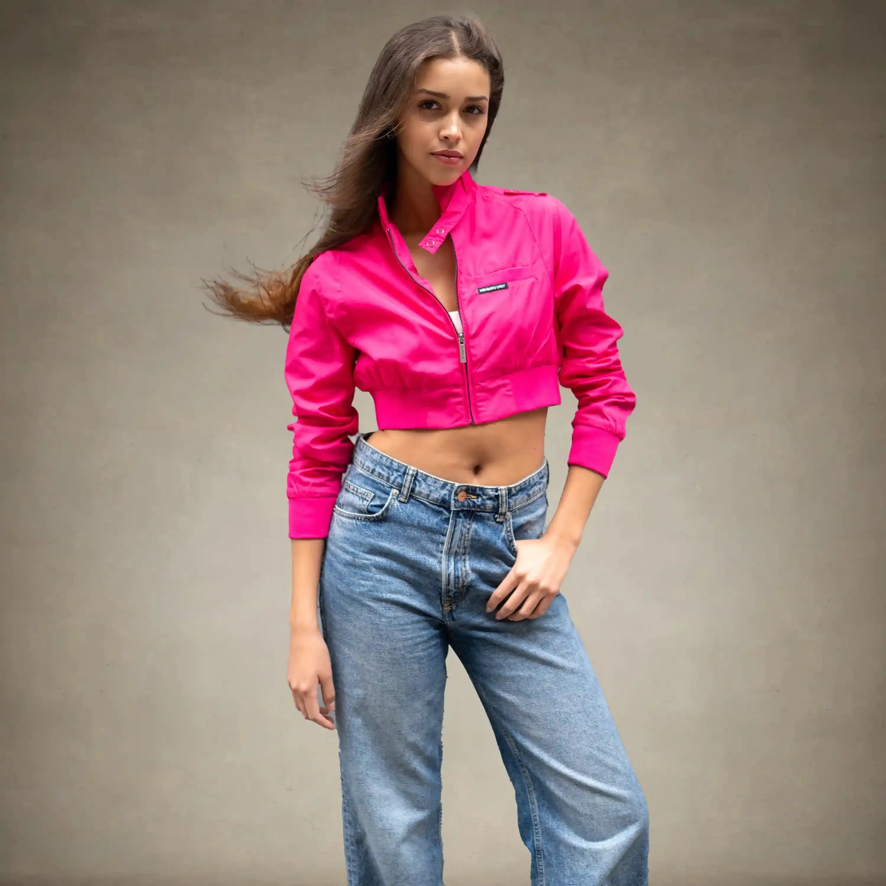 Women's Mini Cropped Racer Jacket - Image 20