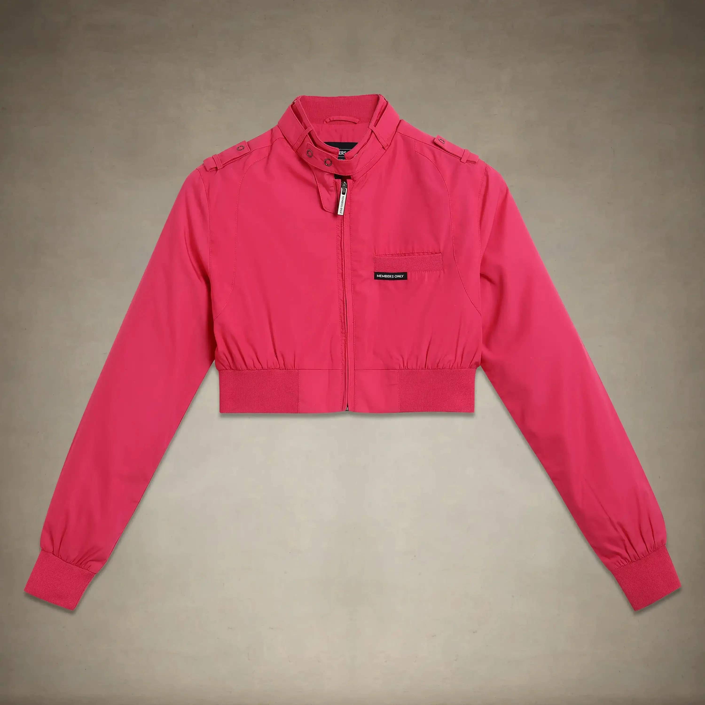 Women's Mini Cropped Racer Jacket - Image 22
