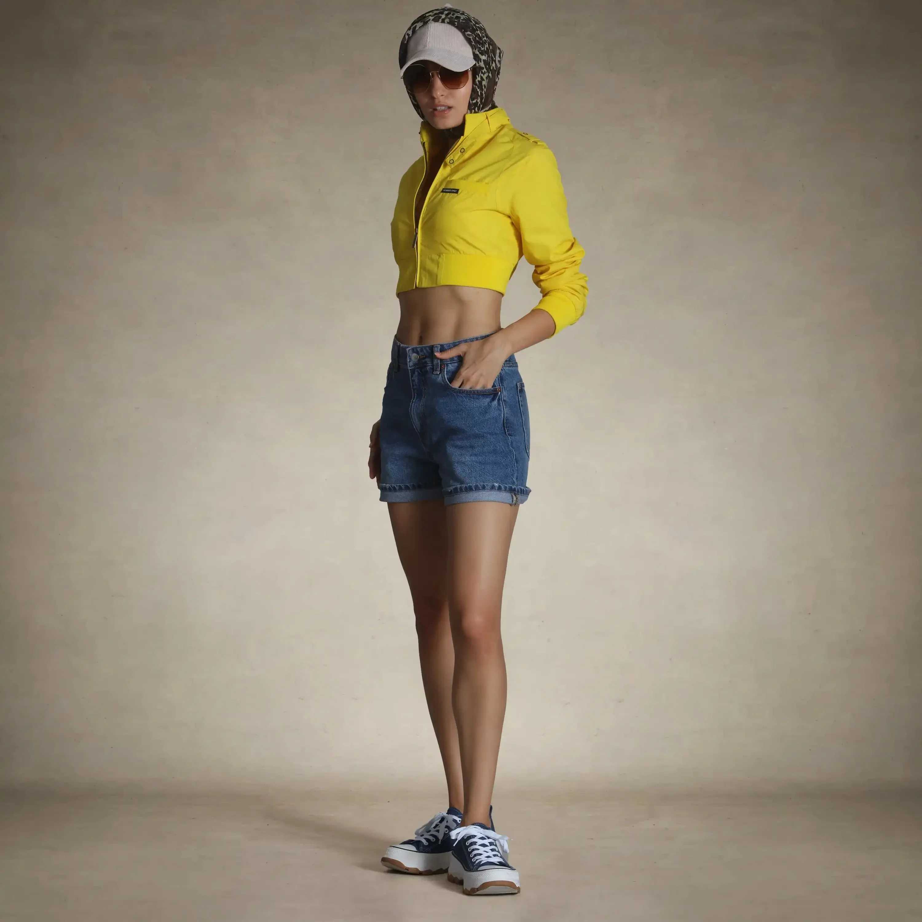 Women's Mini Cropped Racer Jacket - Image 25