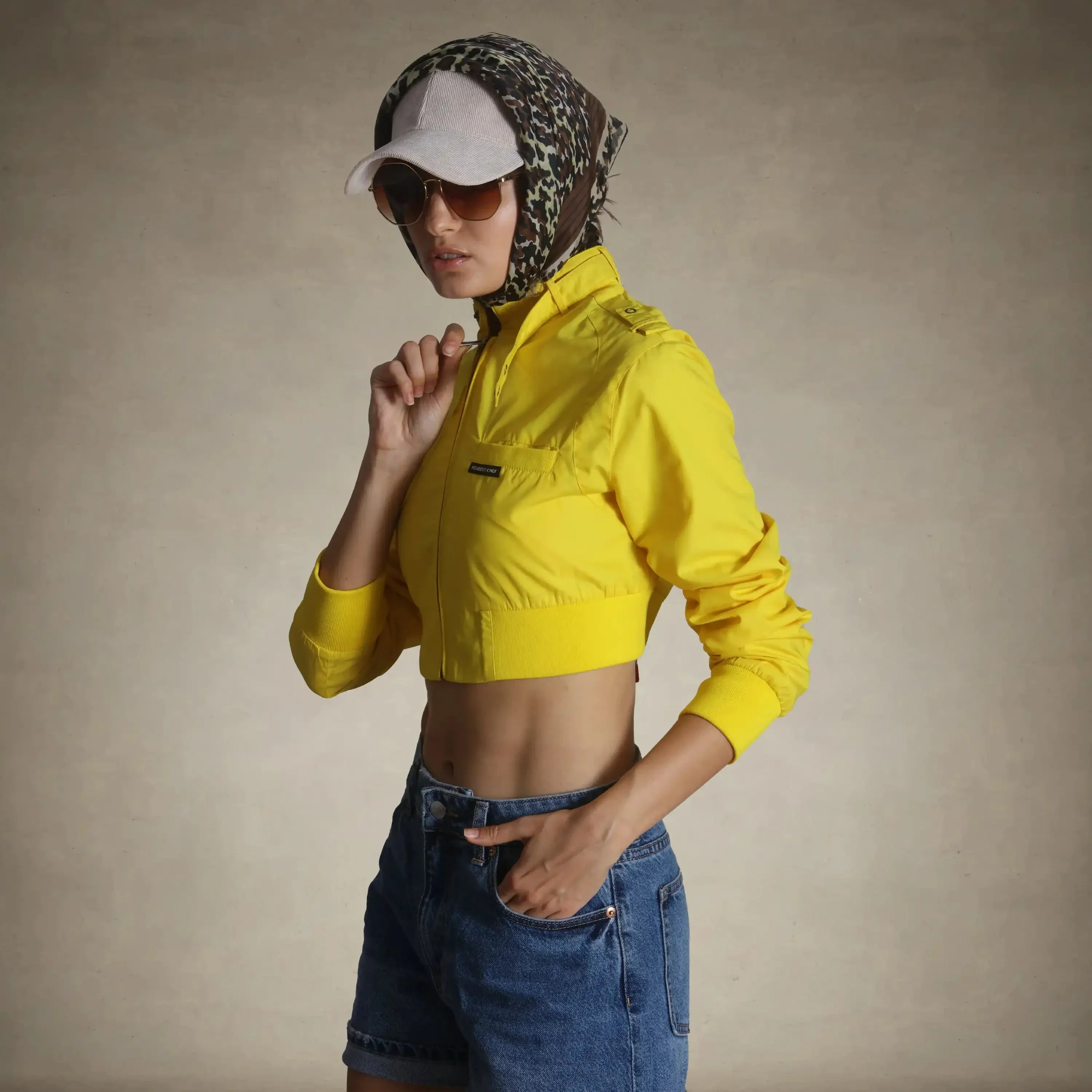 Women's Mini Cropped Racer Jacket - Image 28