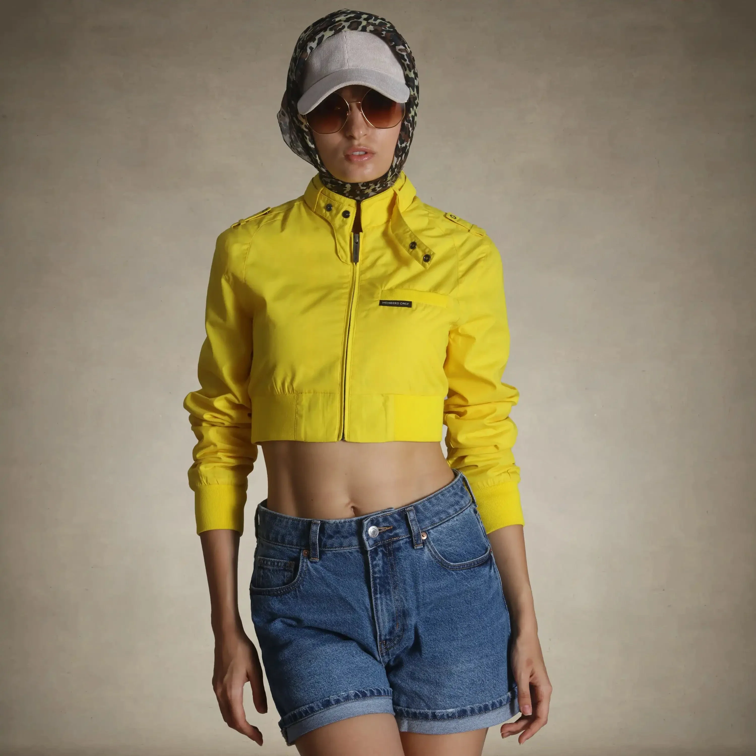 Women's Mini Cropped Racer Jacket - Image 29