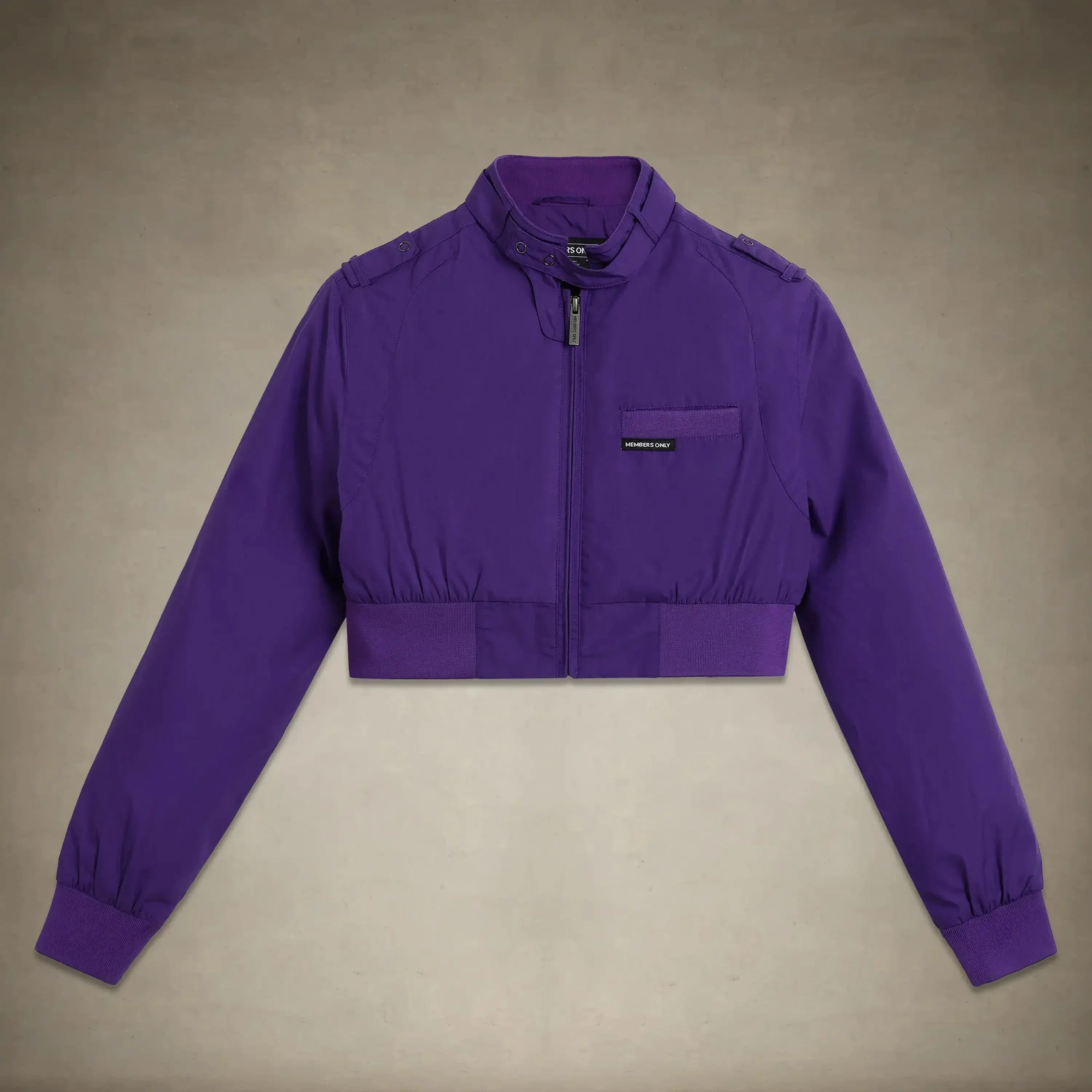 Women's Mini Cropped Racer Jacket - Image 3