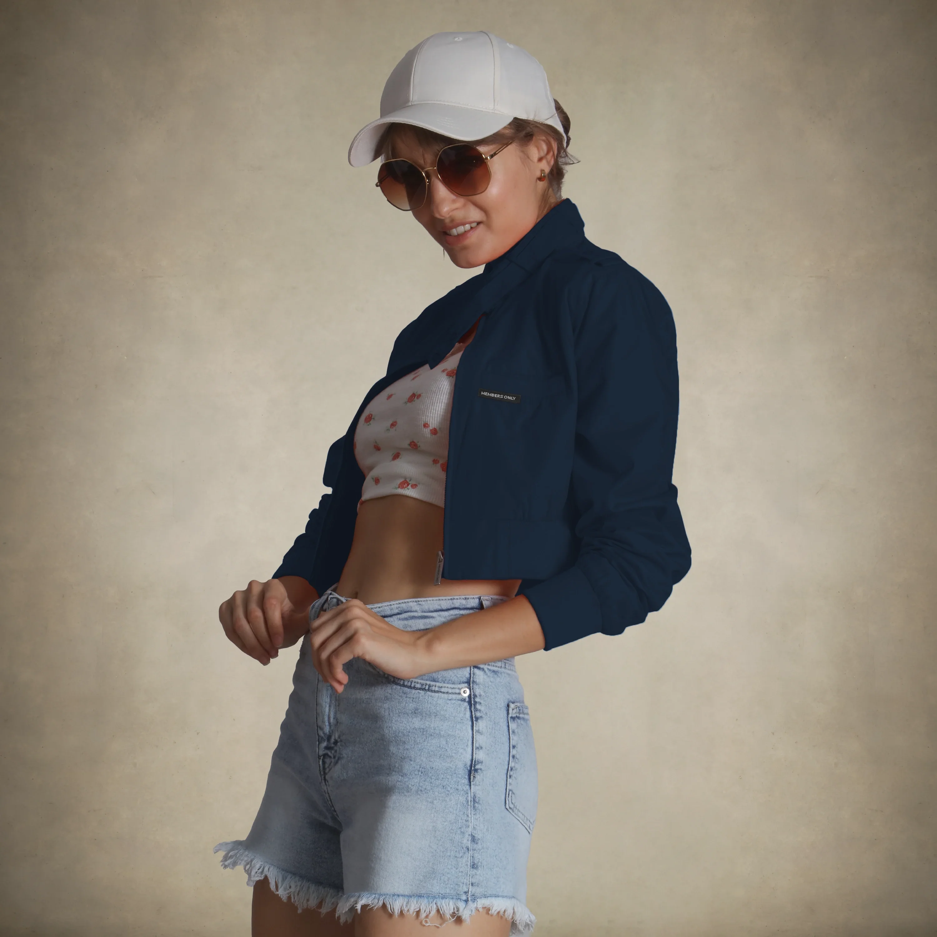 Women's Mini Cropped Racer Jacket - Image 59