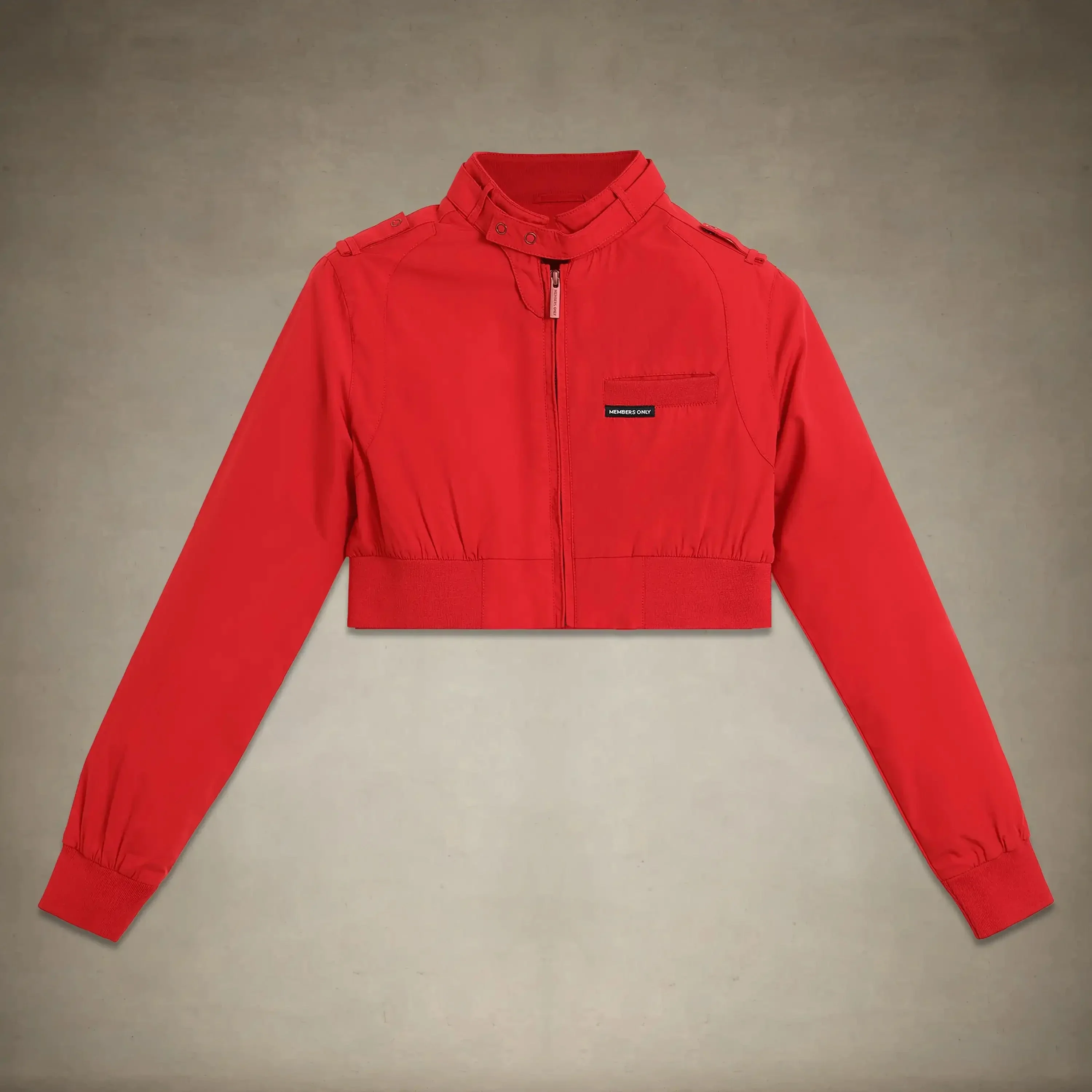 Women's Mini Cropped Racer Jacket - Image 7