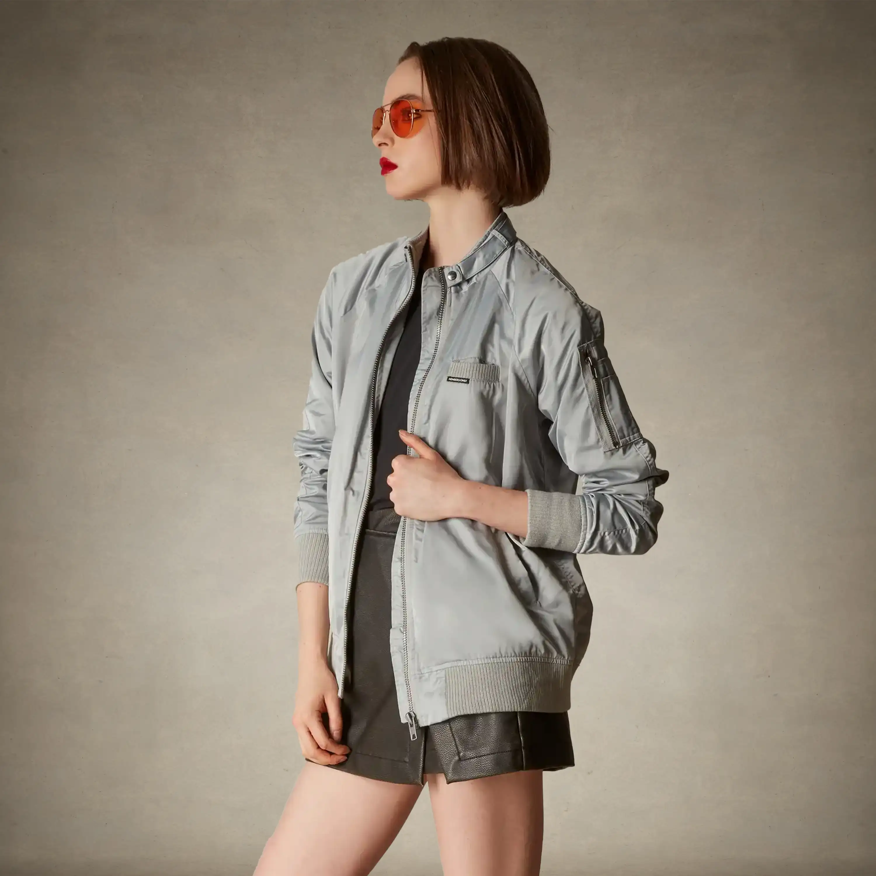 Women's Satin Bomber Jacket - Image 29