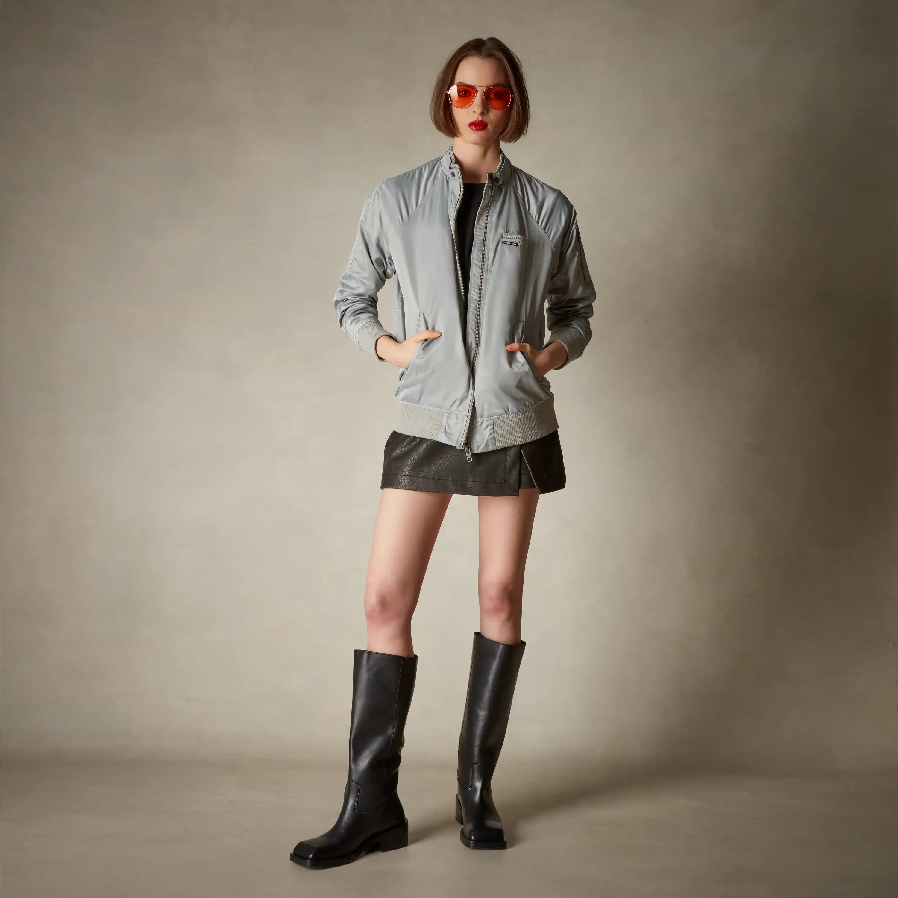 Women's Satin Bomber Jacket - Image 31