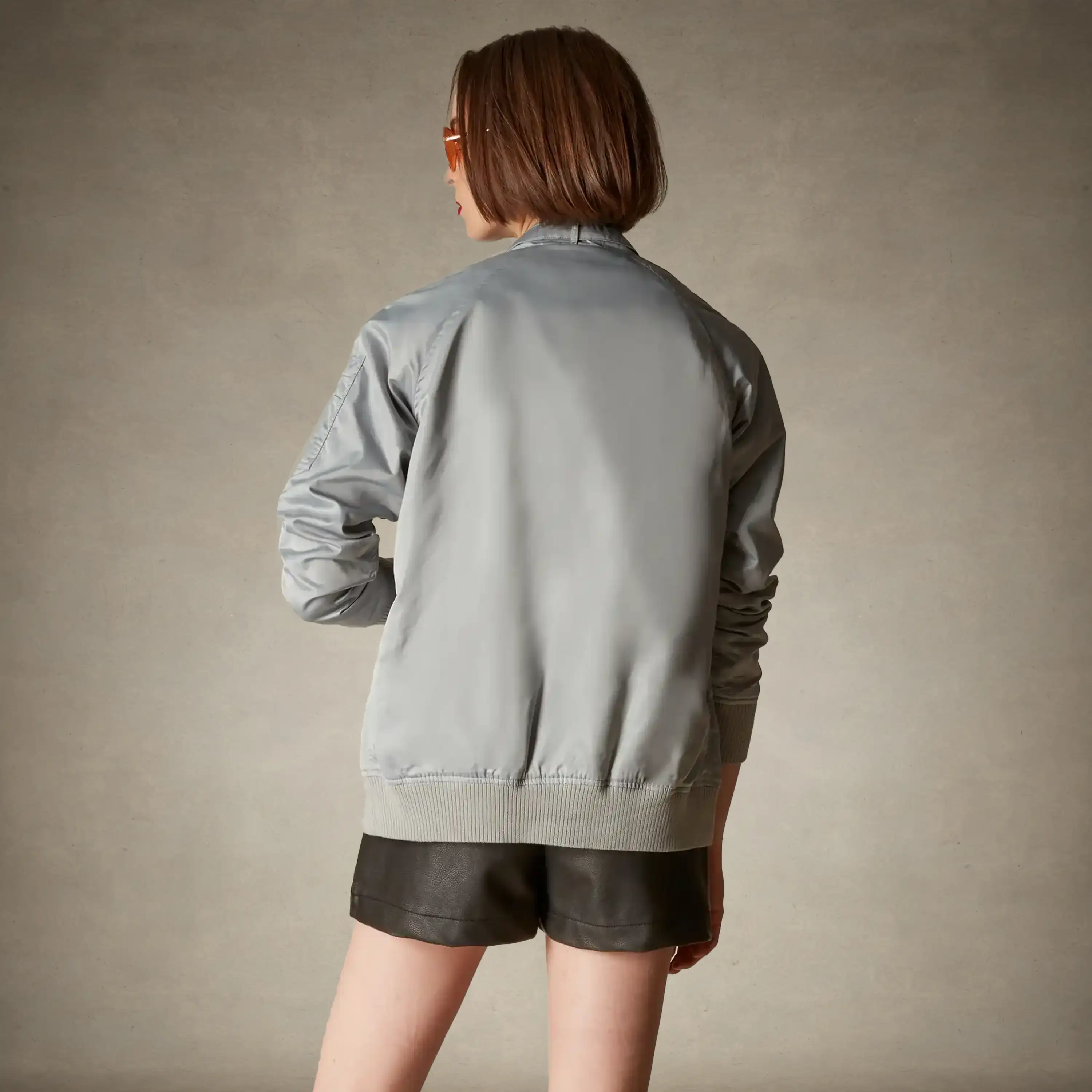 Women's Satin Bomber Jacket - Image 32