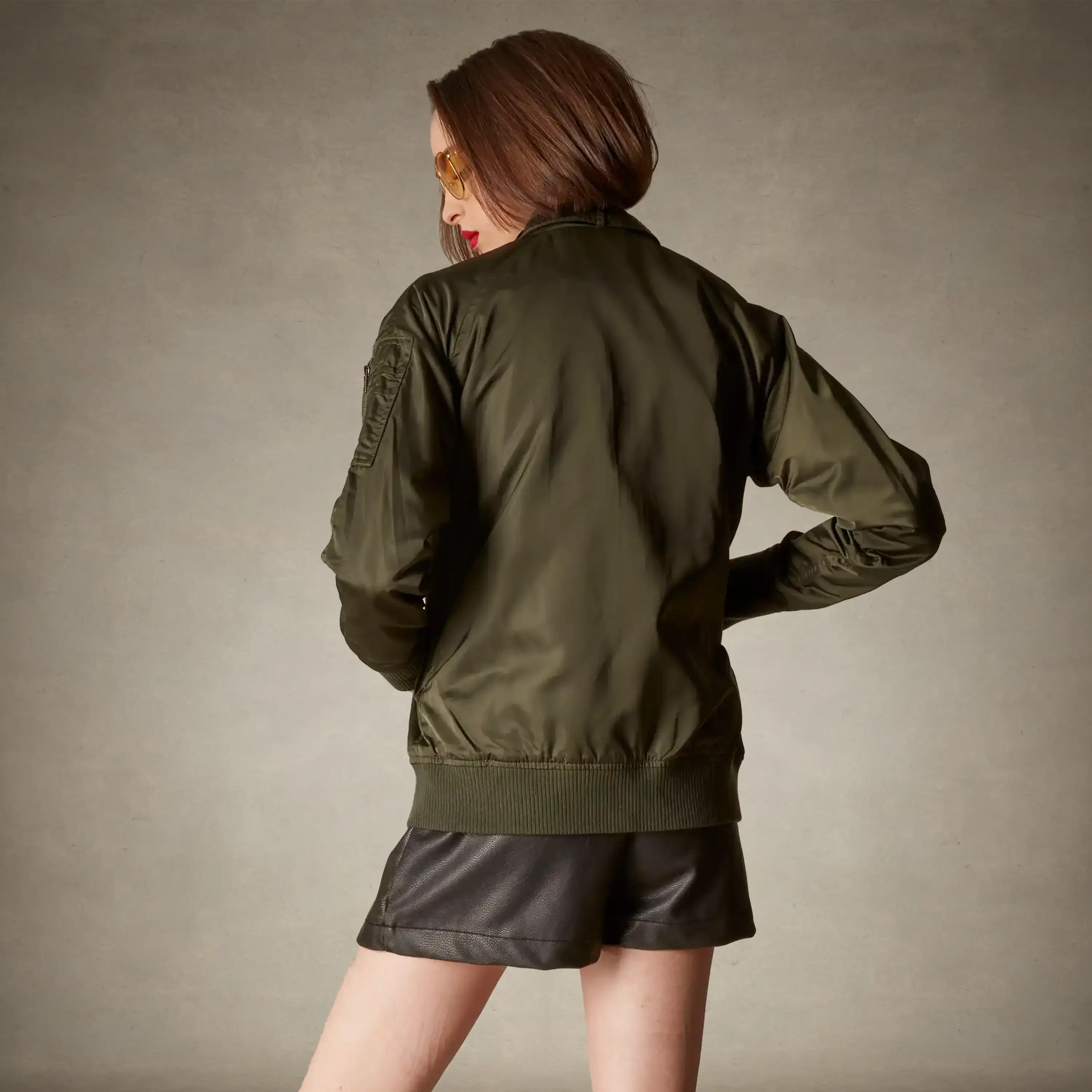 Women's Satin Bomber Jacket - Image 45