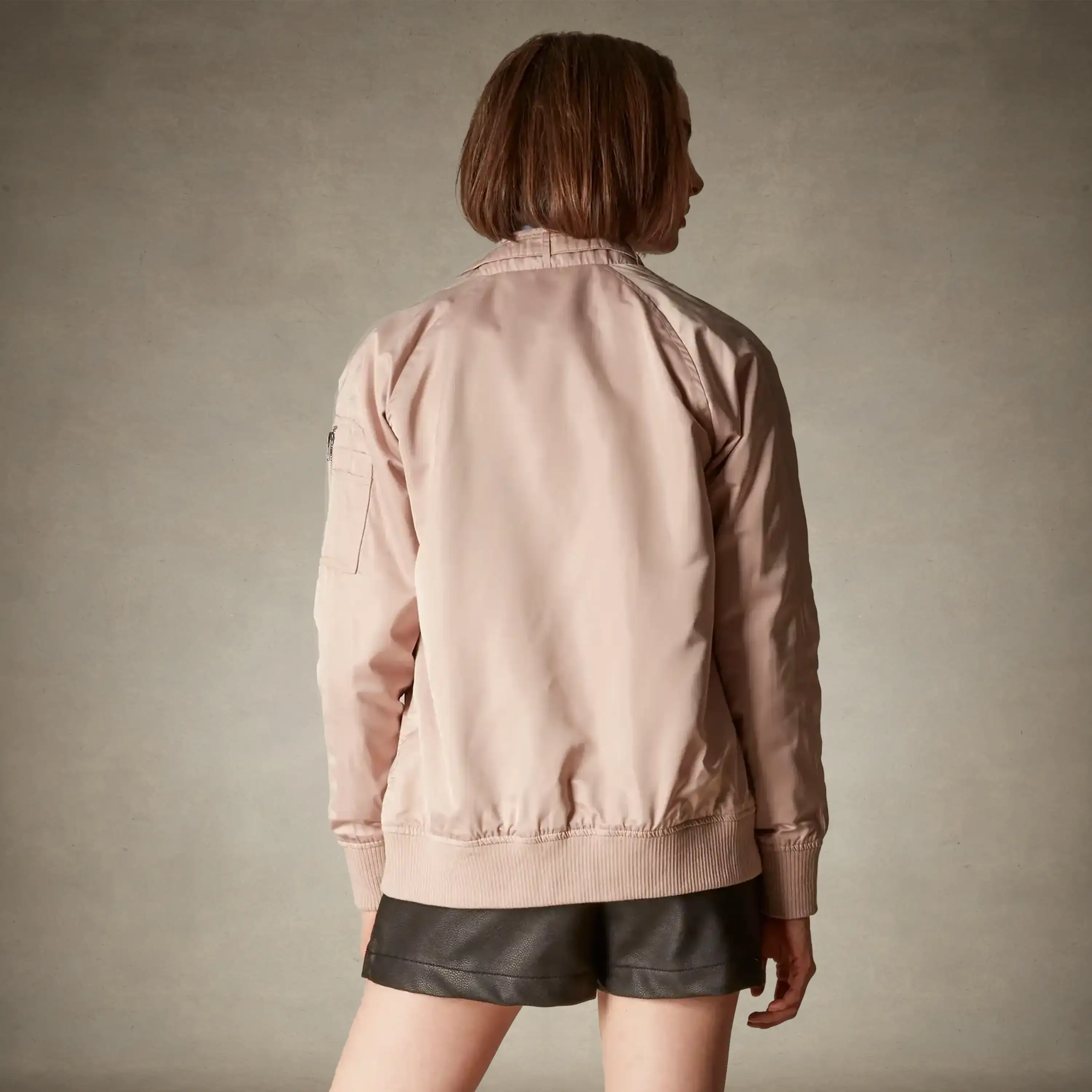 Women's Satin Bomber Jacket - Image 5